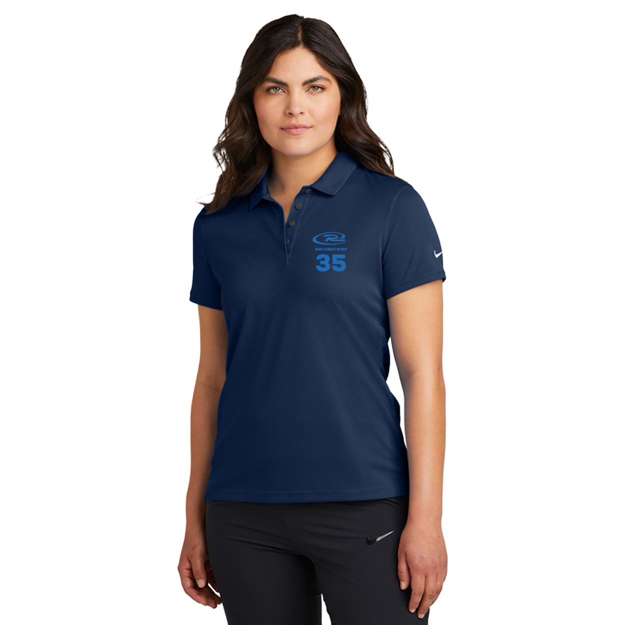 SAN DIEGO RUSH EMBROIDERED LOGO NIKE VICTORY SOLID POLO