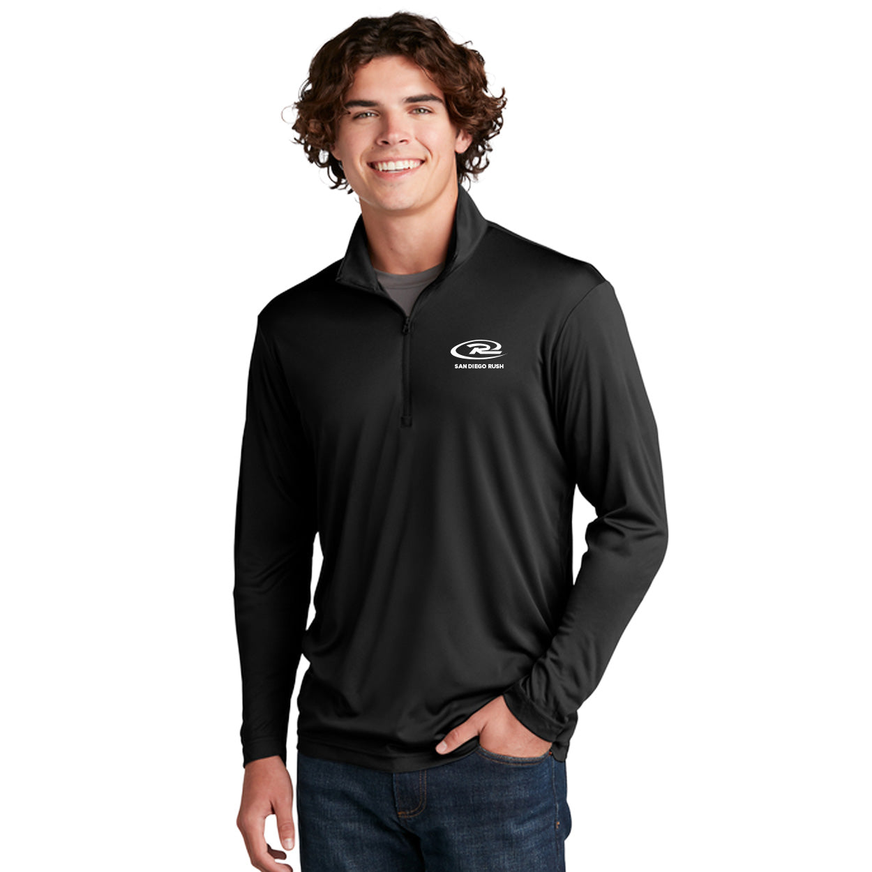 SAN DIEGO RUSH EMBROIDERED LOGO POSICHARGE¨ COMPETITOR 1/4-ZIP PULLOVER