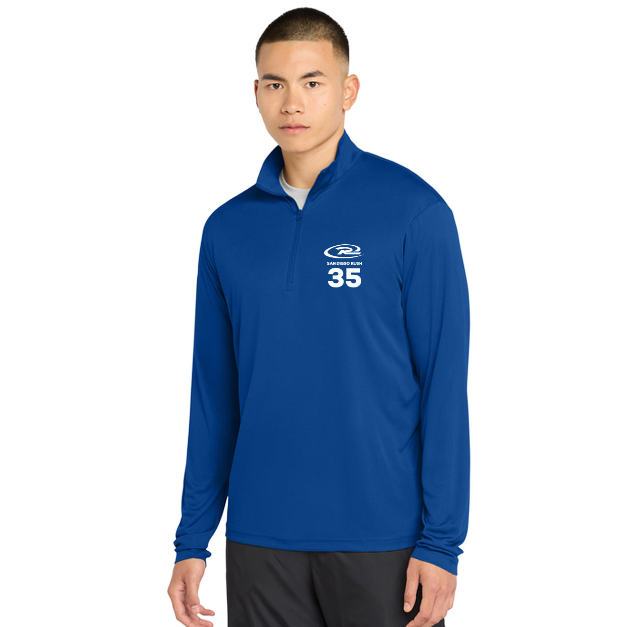 SAN DIEGO RUSH EMBROIDERED LOGO POSICHARGE¨ COMPETITOR 1/4-ZIP PULLOVER