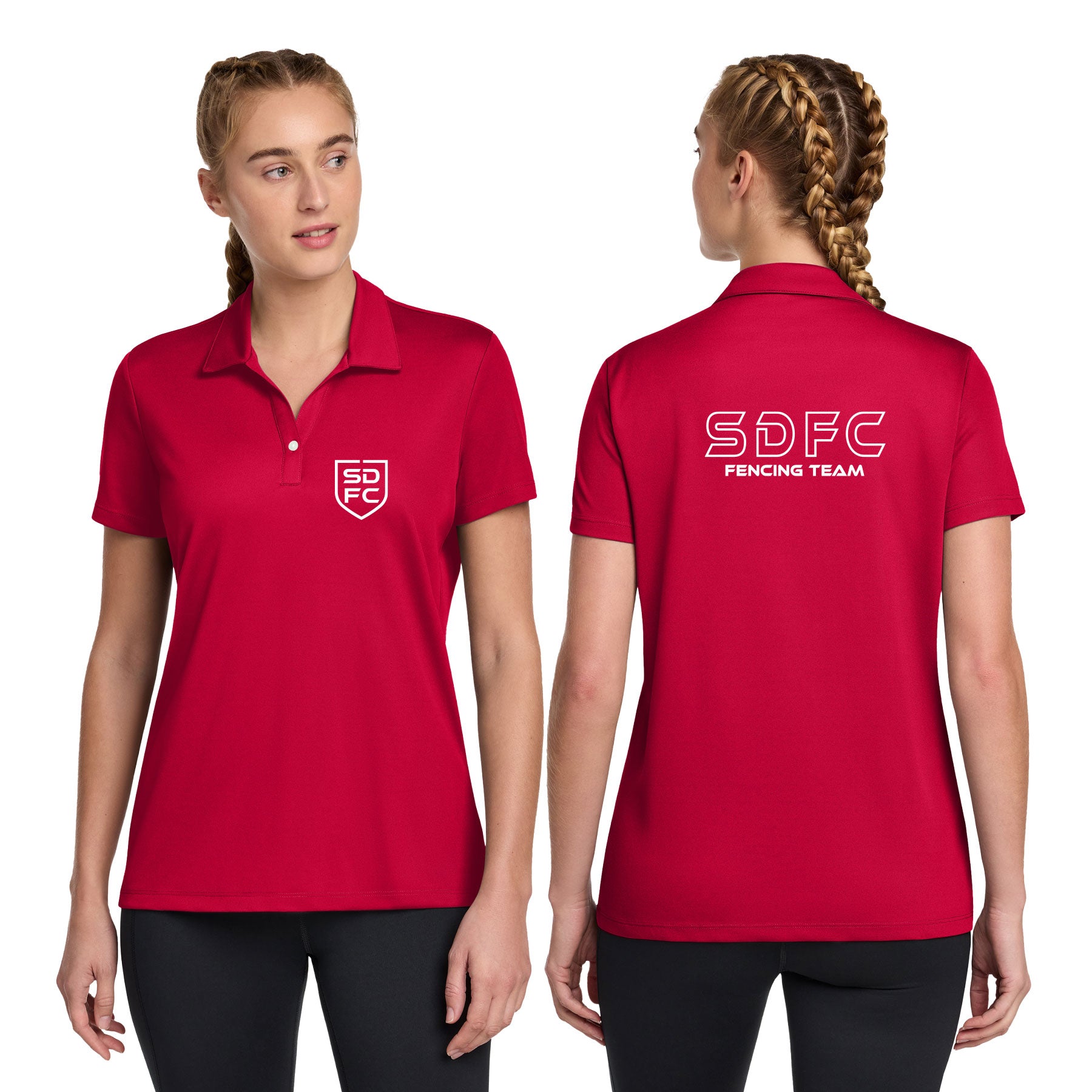 SD FENCING LOGO WOMEN'S UV MICROPIQUE POLO