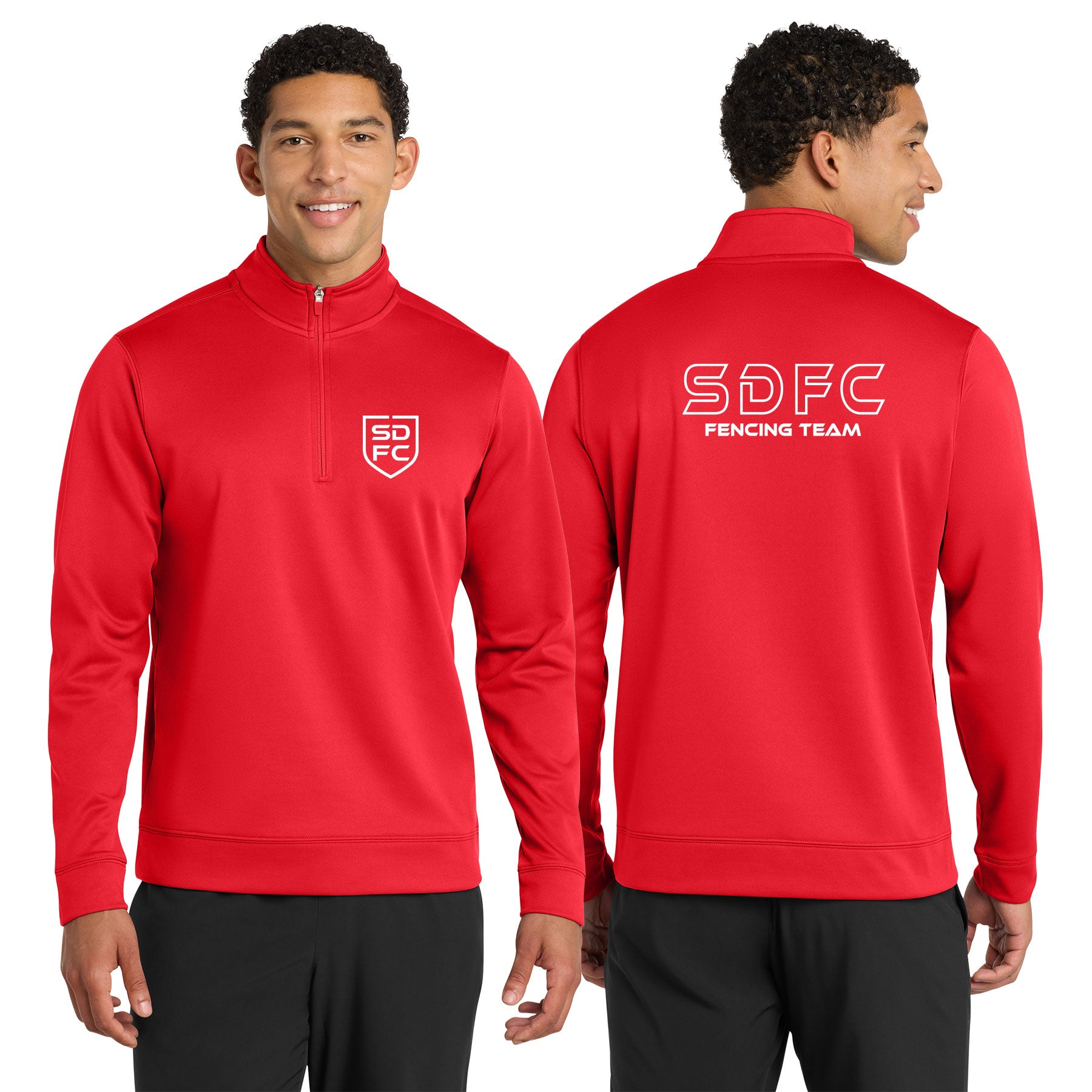 SD FENCING LOGO PERFORMANCE FLEECE 1/4-ZIP PULLOVER SWEATSHIRT