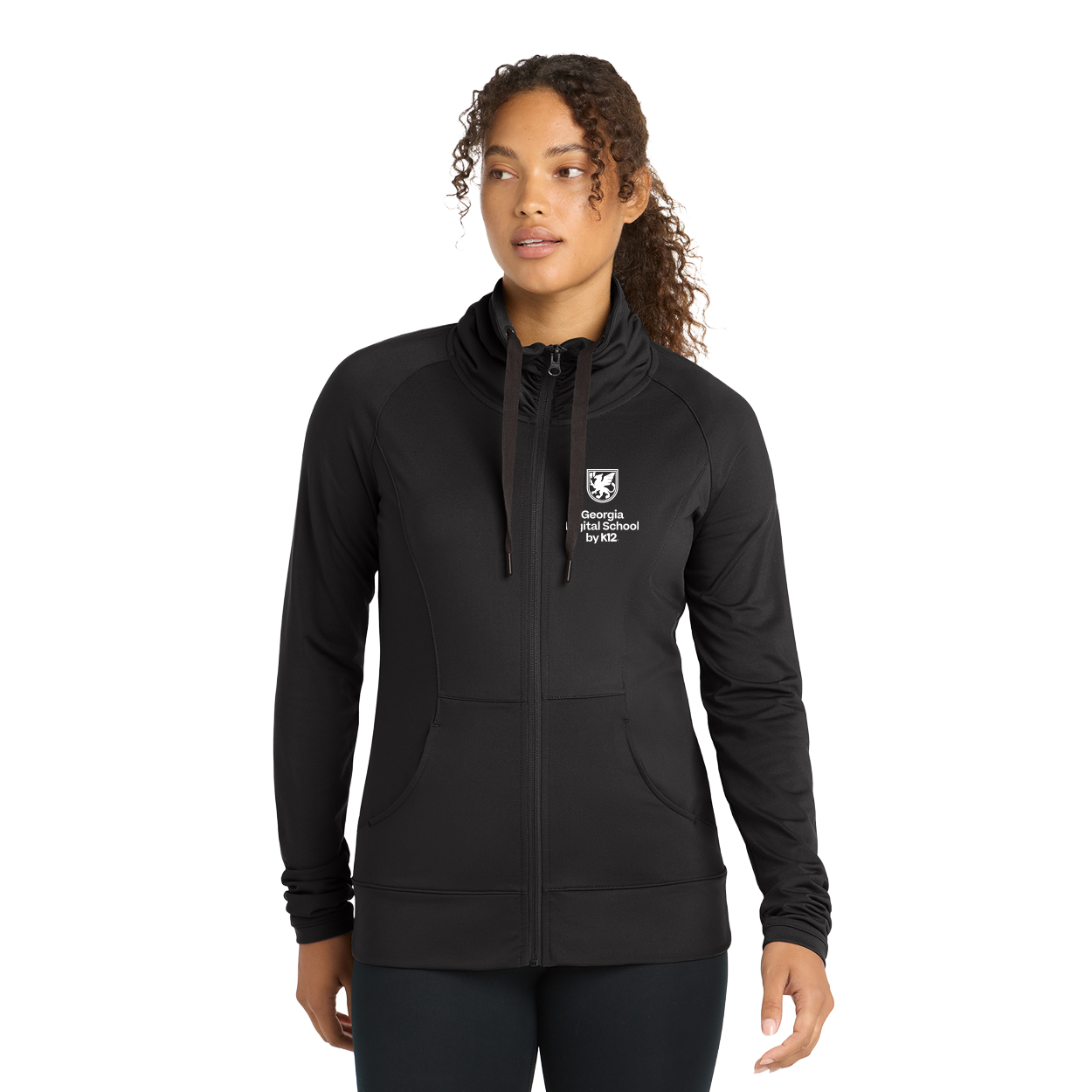 GEORGIA DIGITAL SCHOOL LOGO SPORT-WICK STRETCH FULL-ZIP JACKET