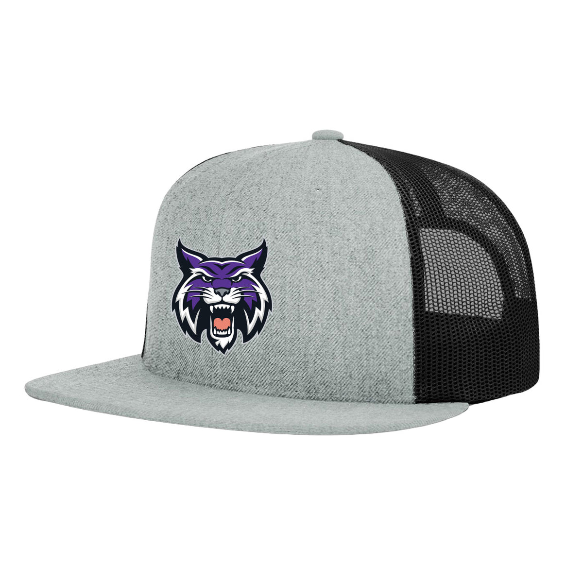 TEXAS VIRTUAL ACADEMY AT HALLSVILLE MASCOT ACRYLIC-WOOL BLEND FLATBILL TRUCKER