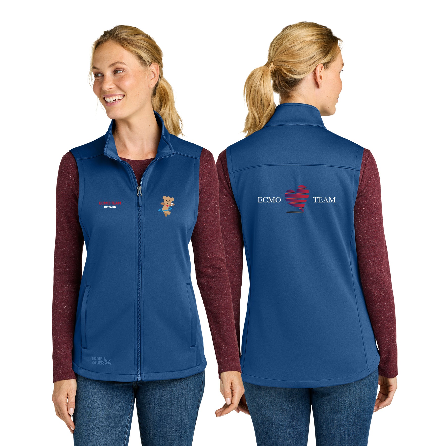 ECMO TEAM Eddie Bauer WomenÕs Smooth Mid Layer Fleece Vest