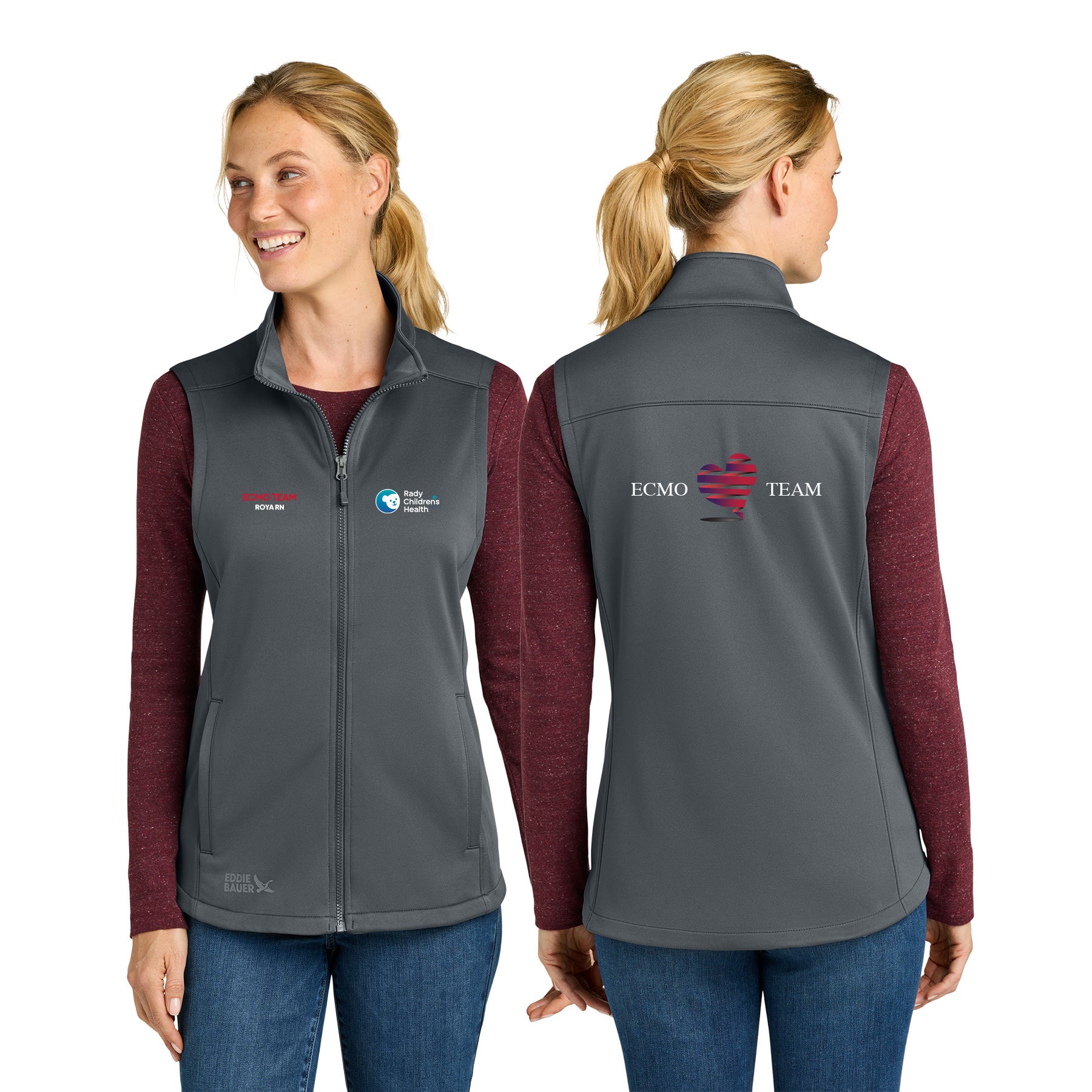 ECMO TEAM Eddie Bauer WomenÕs Smooth Mid Layer Fleece Vest