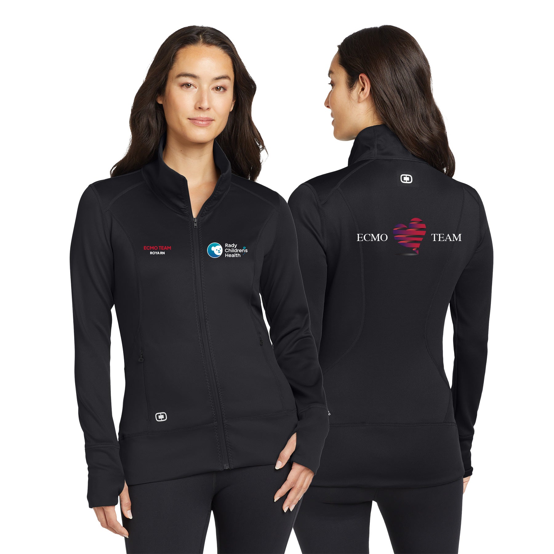 ECMO TEAM Left Chest Block OGIO ENDURANCE Ladies Fulcrum Full-Zip