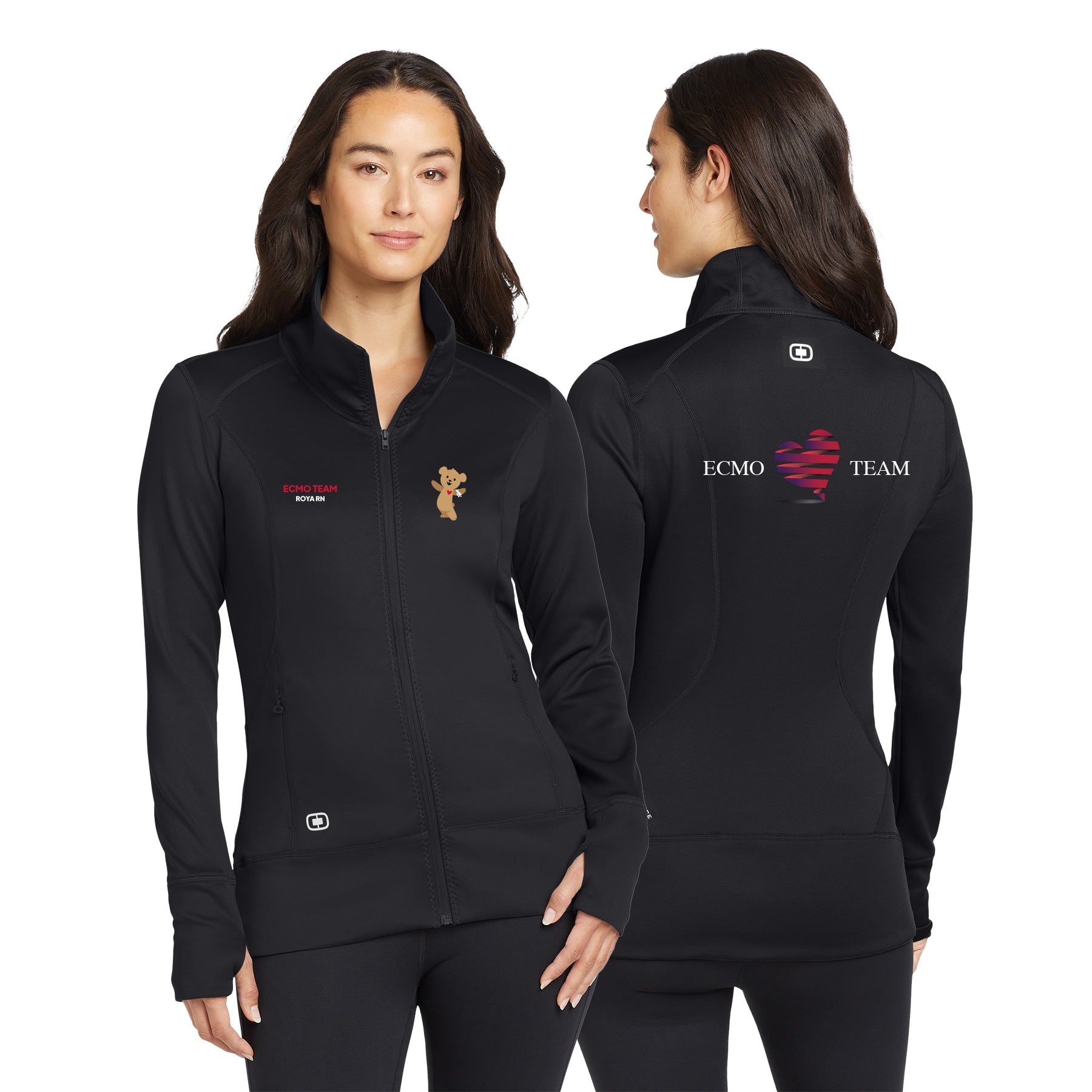 ECMO TEAM Left Chest Block OGIO ENDURANCE Ladies Fulcrum Full-Zip