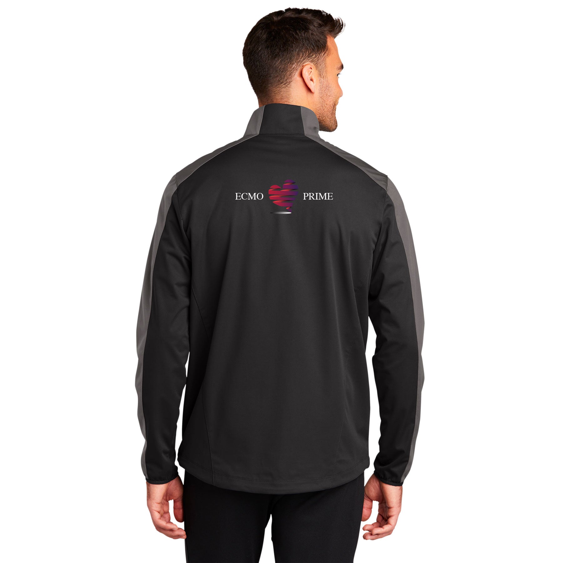 RADY'S ECMO PRIME LOGO PORT AUTHORITY ACTIVE COLORBLOCK SOFT SHELL JACKET