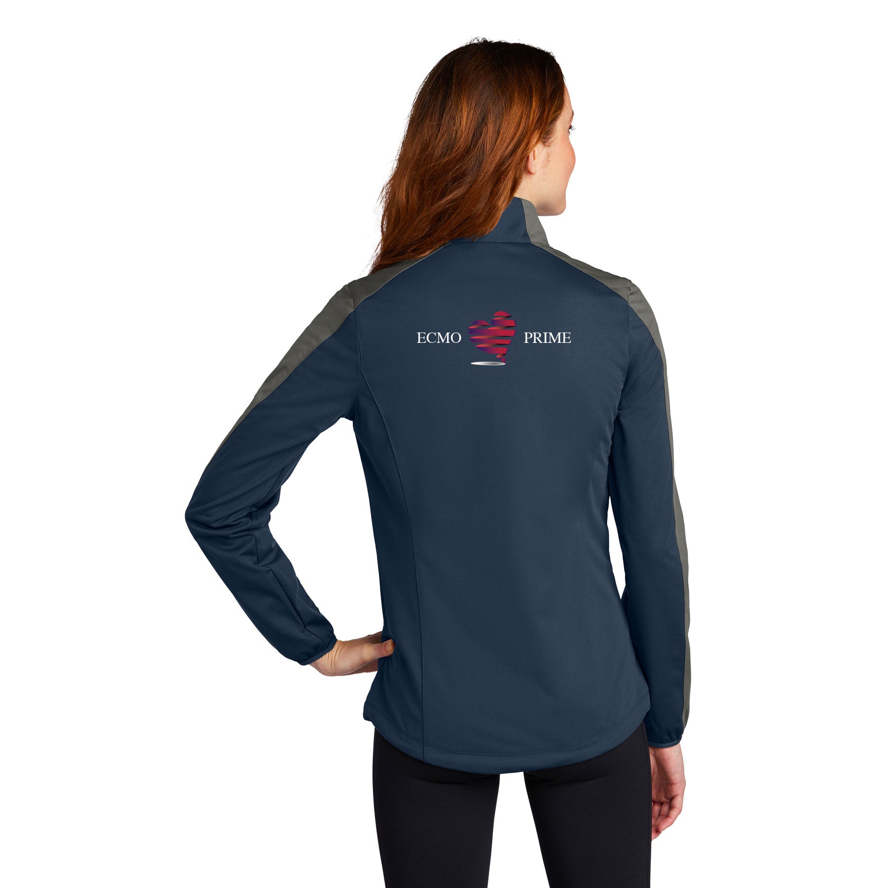 RADY'S ECMO PRIME LOGO PORT AUTHORITY ACTIVE COLORBLOCK SOFT SHELL JACKET