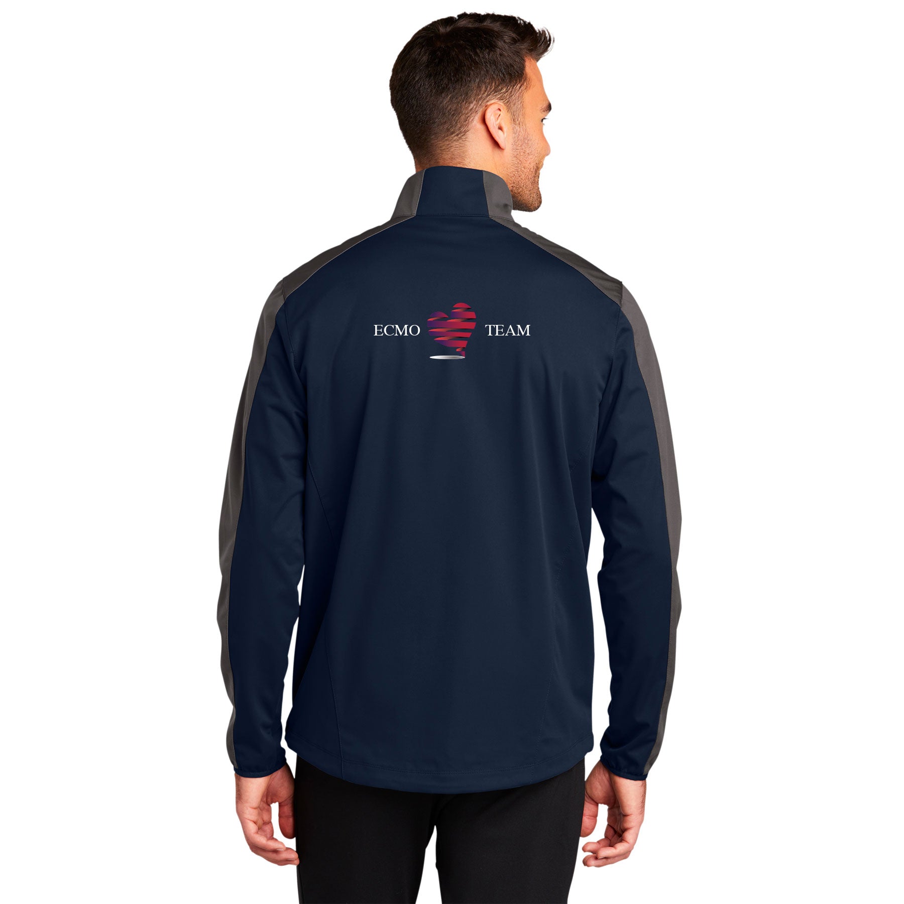 RADY'S ECMO TEAM LOGO PORT AUTHORITY ACTIVE COLORBLOCK SOFT SHELL JACKET