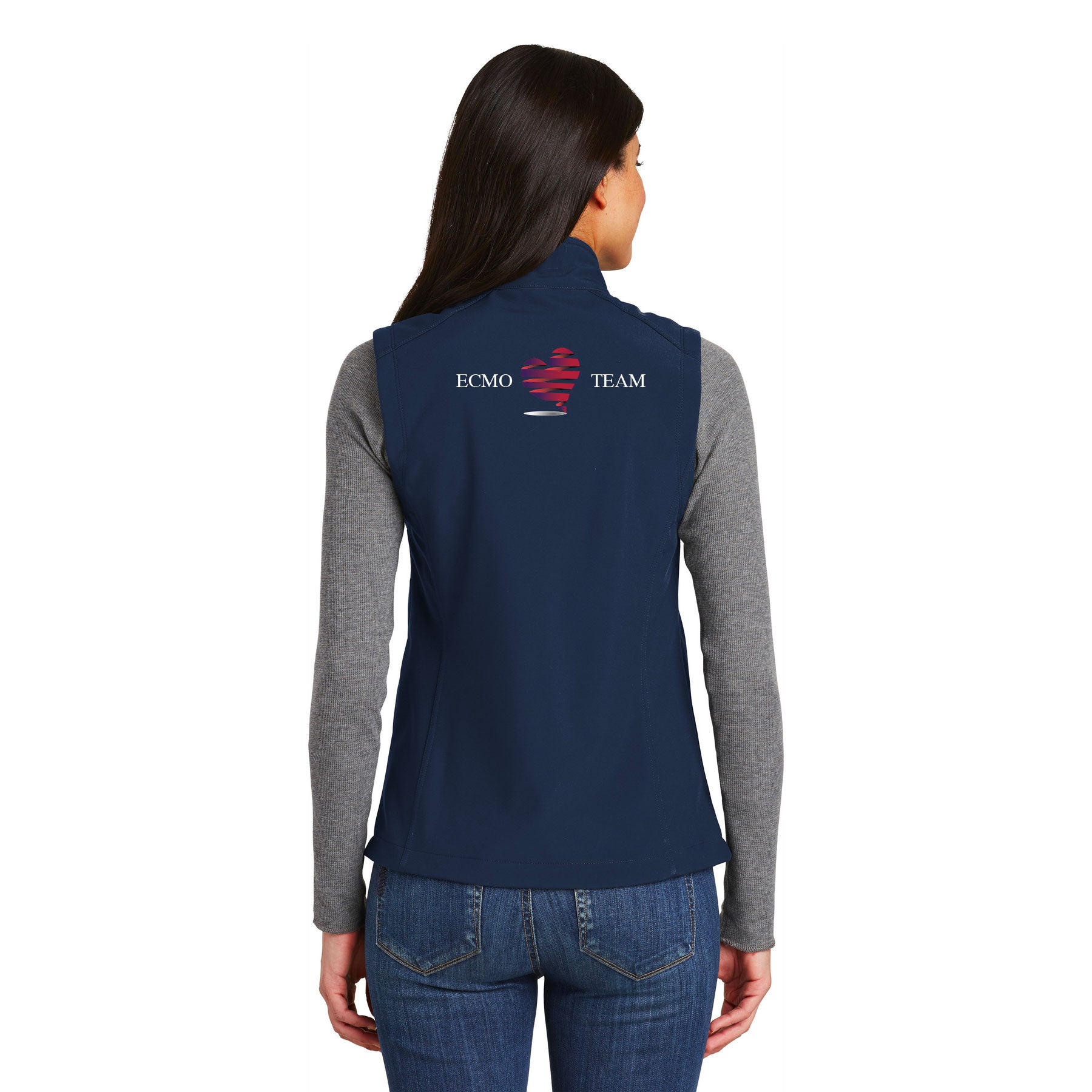 RADY'S ECMO TEAM LOGO LADIES CORE SOFT SHELL VEST