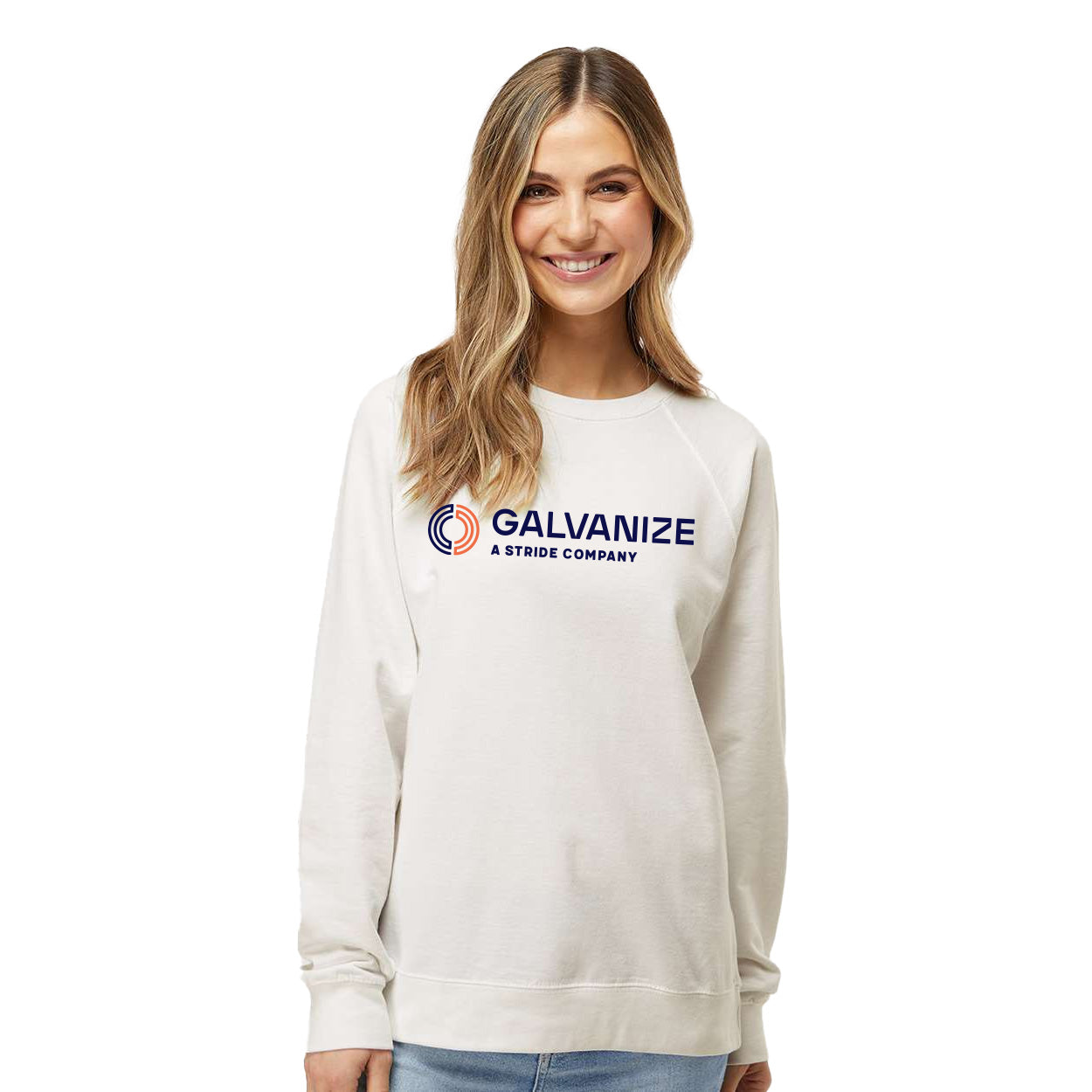 GALVANIZE LOGO LIGHTWEIGHT LOOPBACK TERRY CREWNECK SWEATSHIRT