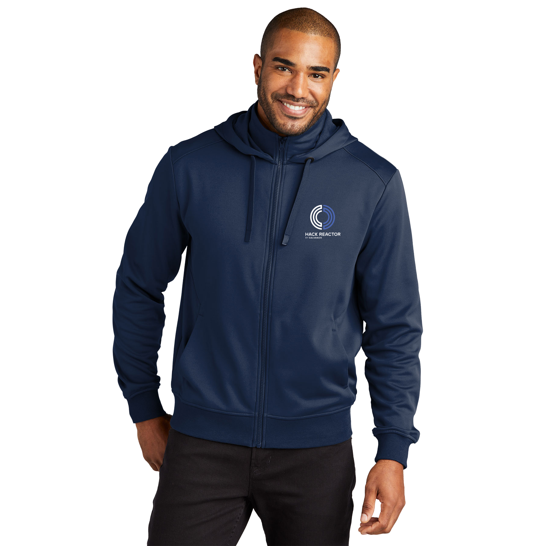 HACK HACKR SMOOTH FLEECE HOODED JACKET