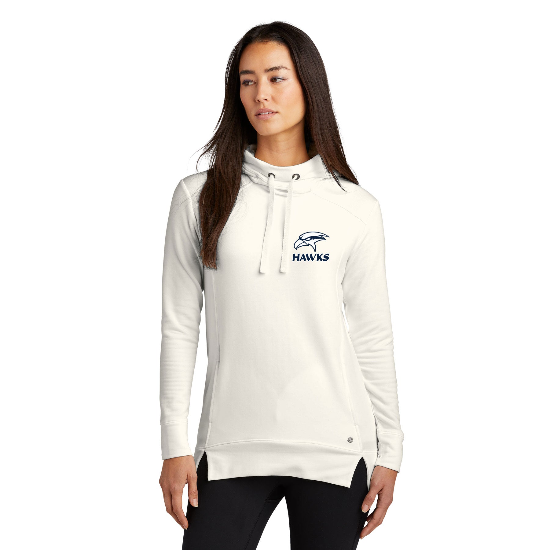 HAWKS BASEBALL LEFT CHEST EMBROIDERY LADIES LUUMA PULLOVER FLEECE HOODIE