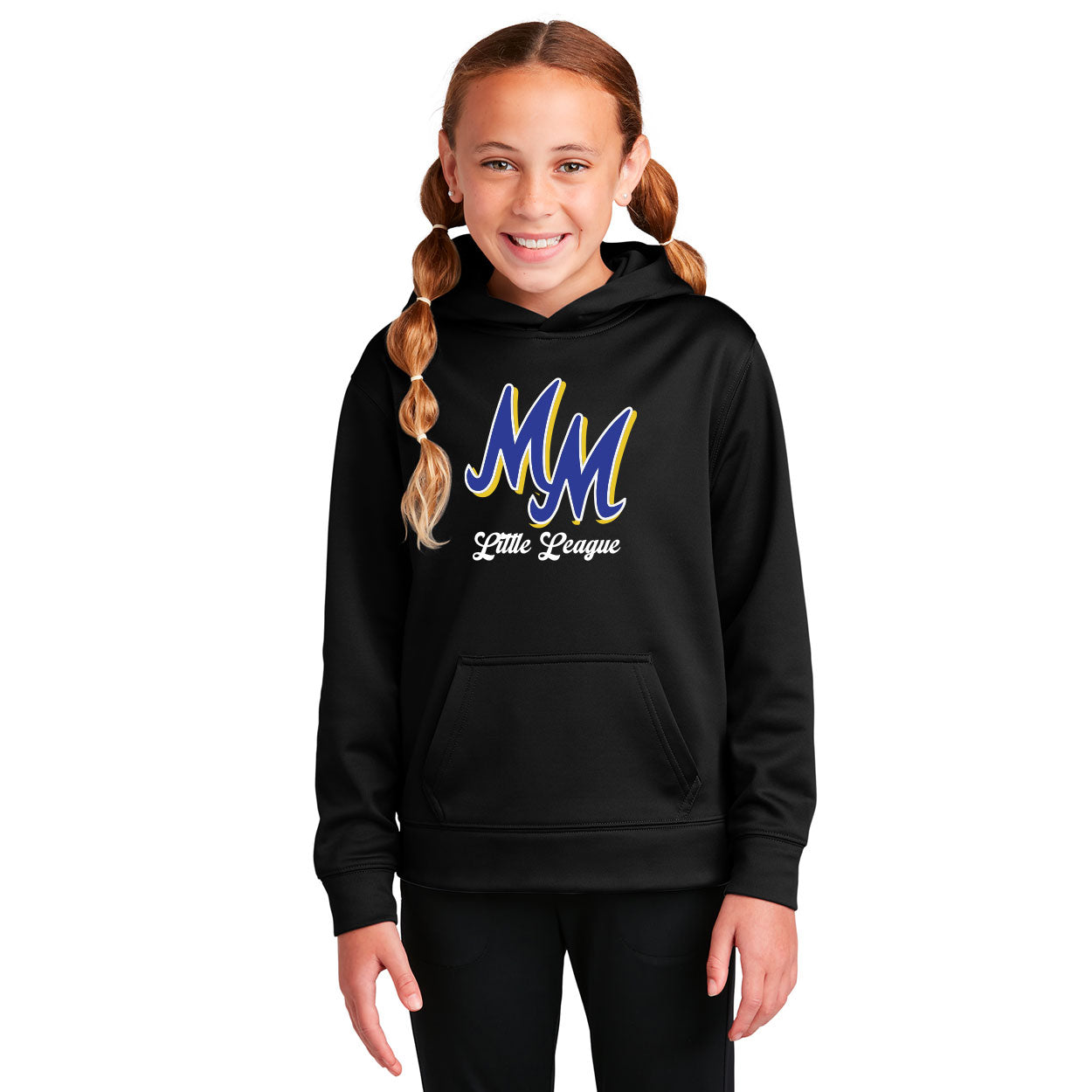 MIRA MESA LITTLE LEAGUE MM SCRIPT PERFORMANCE HOODED SWEATSHIRT