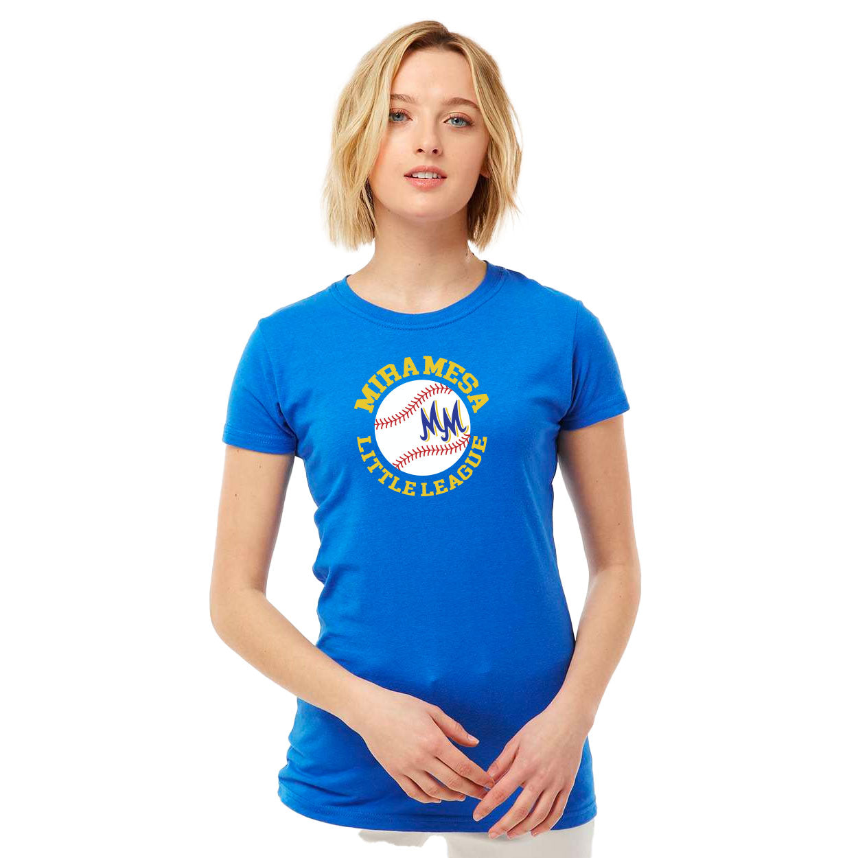 MIRA MESA LITTLE LEAGUE CIRCLE LOGO SLIM FIT JERSEY TEE