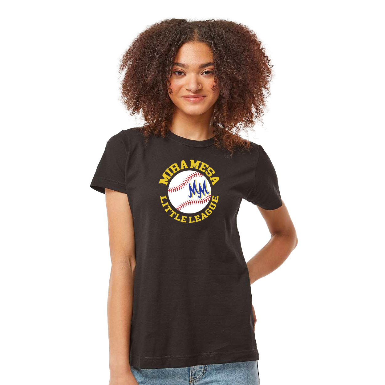 MIRA MESA LITTLE LEAGUE CIRCLE LOGO SLIM FIT JERSEY TEE