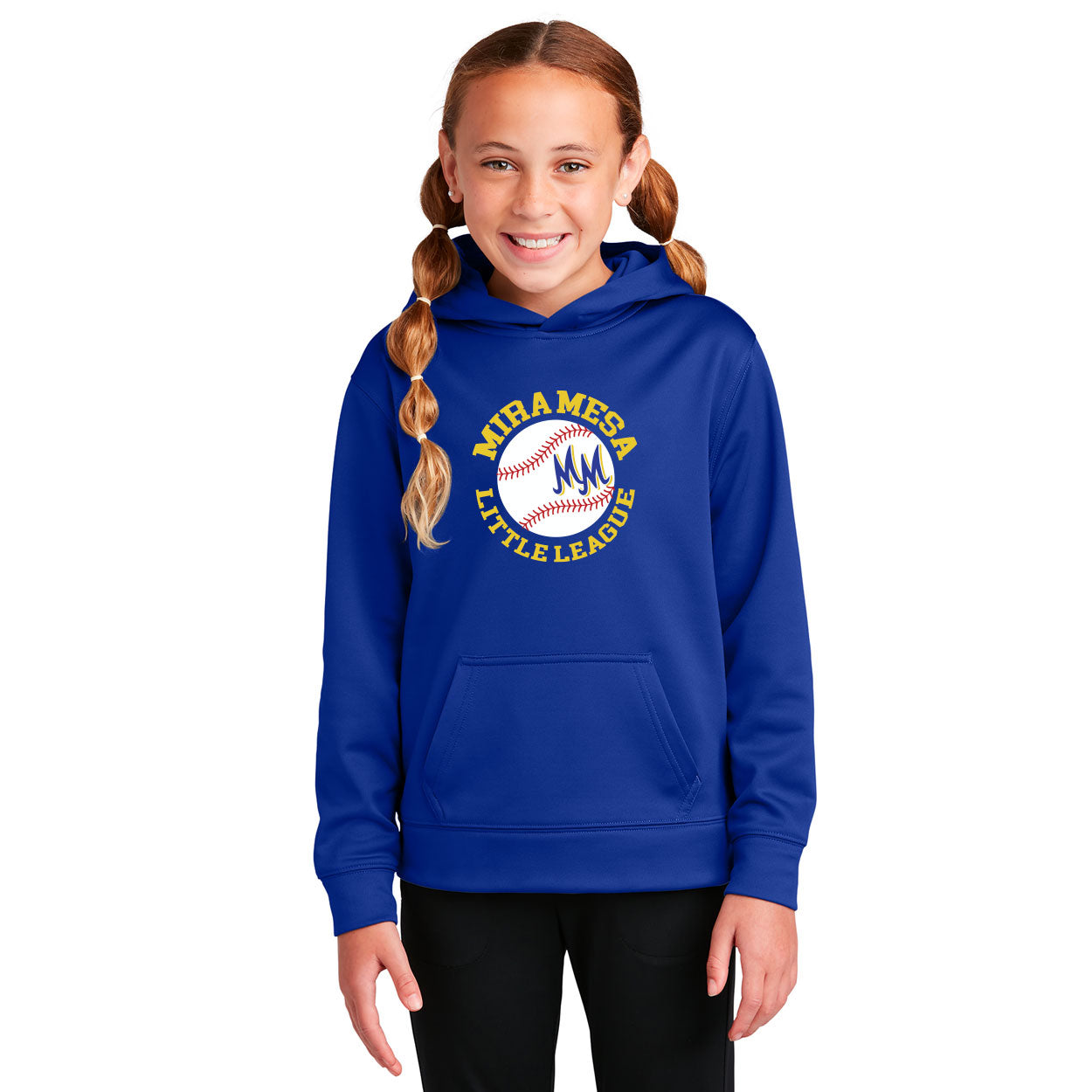 MIRA MESA LITTLE LEAGUE CIRCLE LOGO PERFORMANCE HOODED SWEATSHIRT