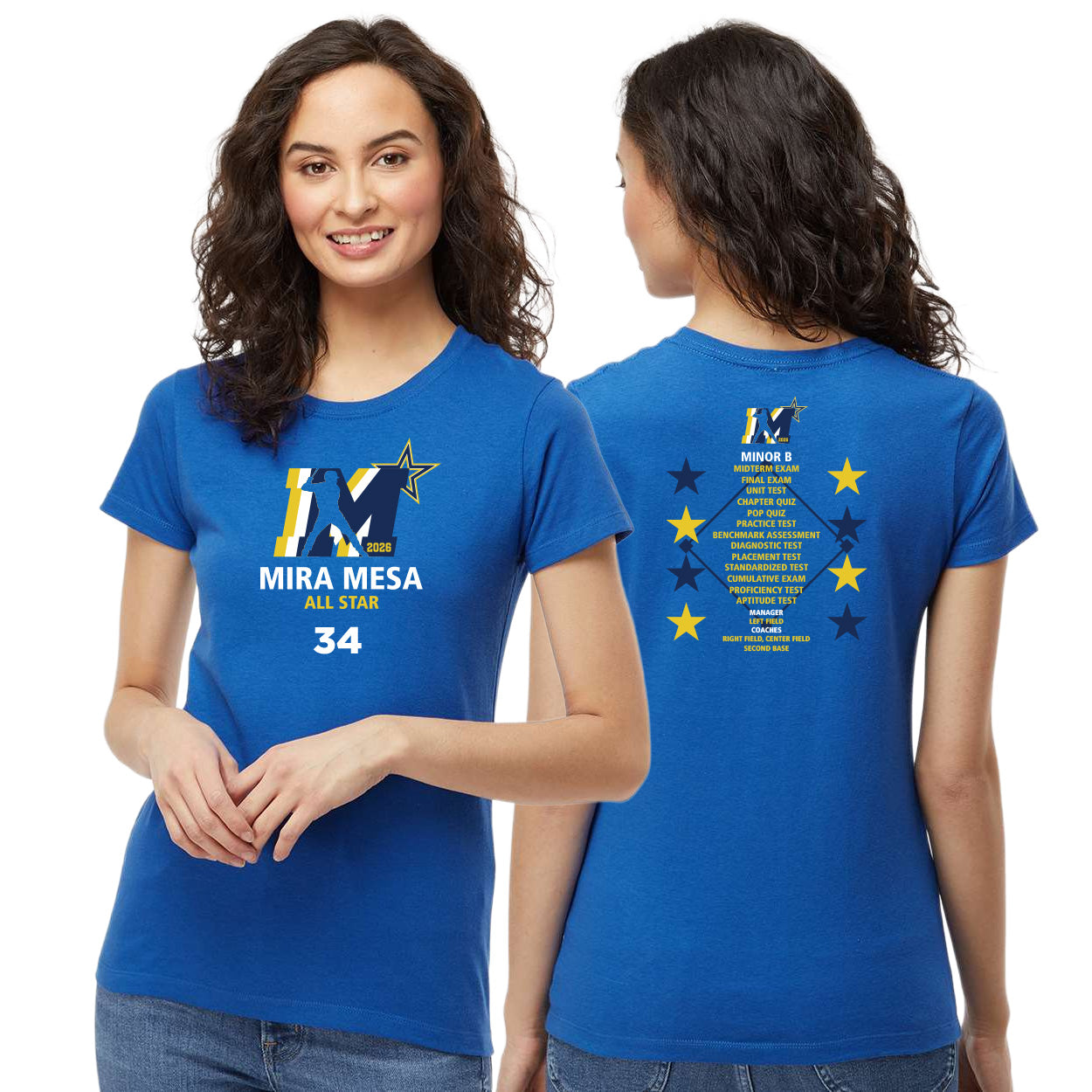 MMLL 26 ALL-STARS LOGO WOMEN'S GOLD SOFT TOUCH T-SHIRT