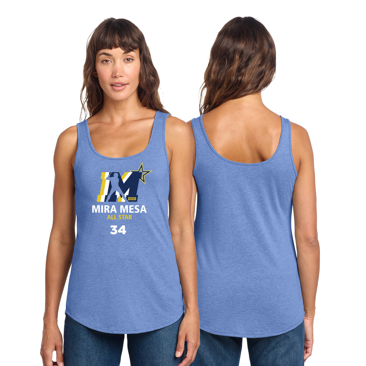 MMLL 26 ALL-STARS LOGO WOMENÕS PERFECT TRI RELAXED TANK