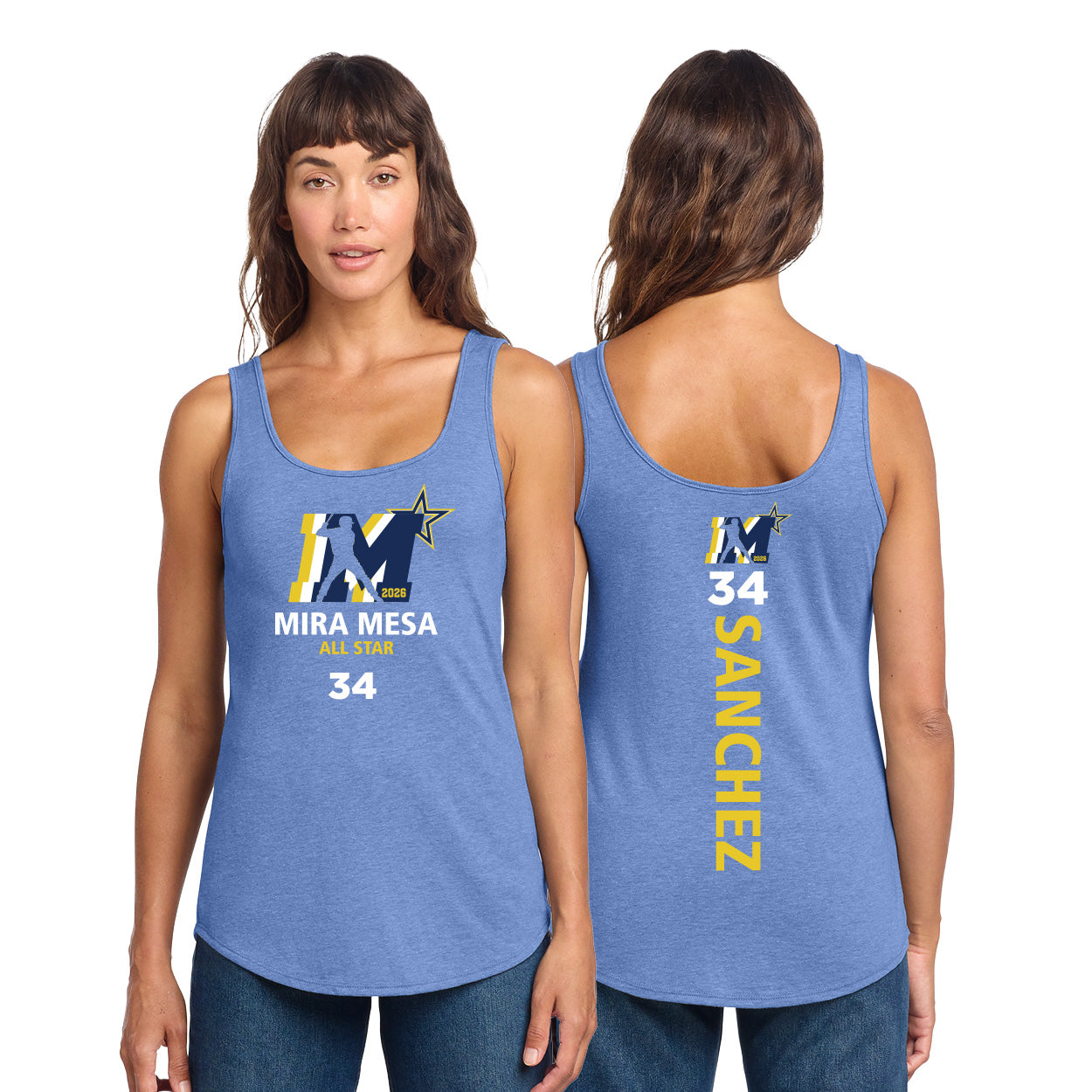 MMLL 26 ALL-STARS LOGO WOMENÕS PERFECT TRI RELAXED TANK
