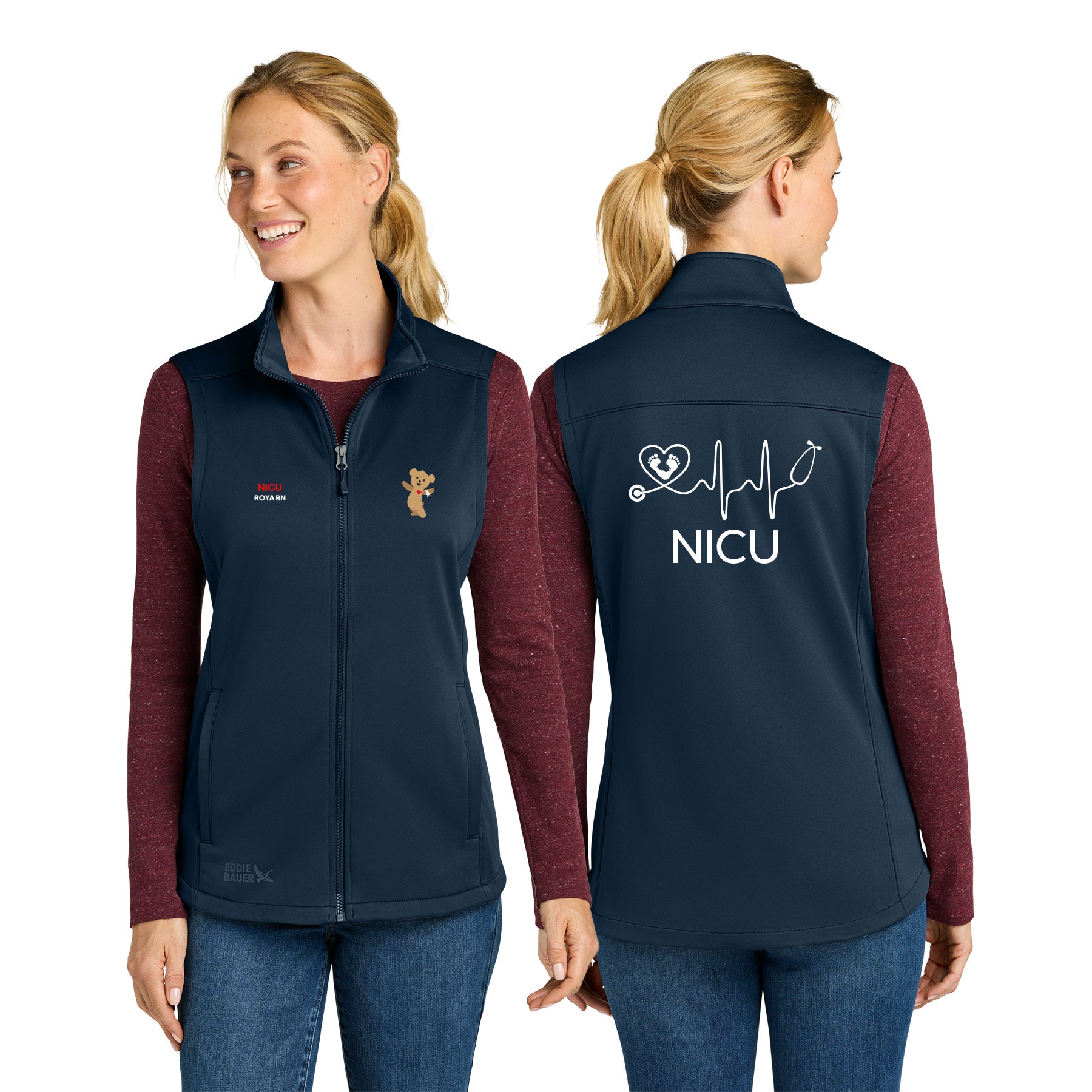 RADY NICU EDDIE BAUER WOMEN'S SMOOTH MID LAYER FLEECE VEST