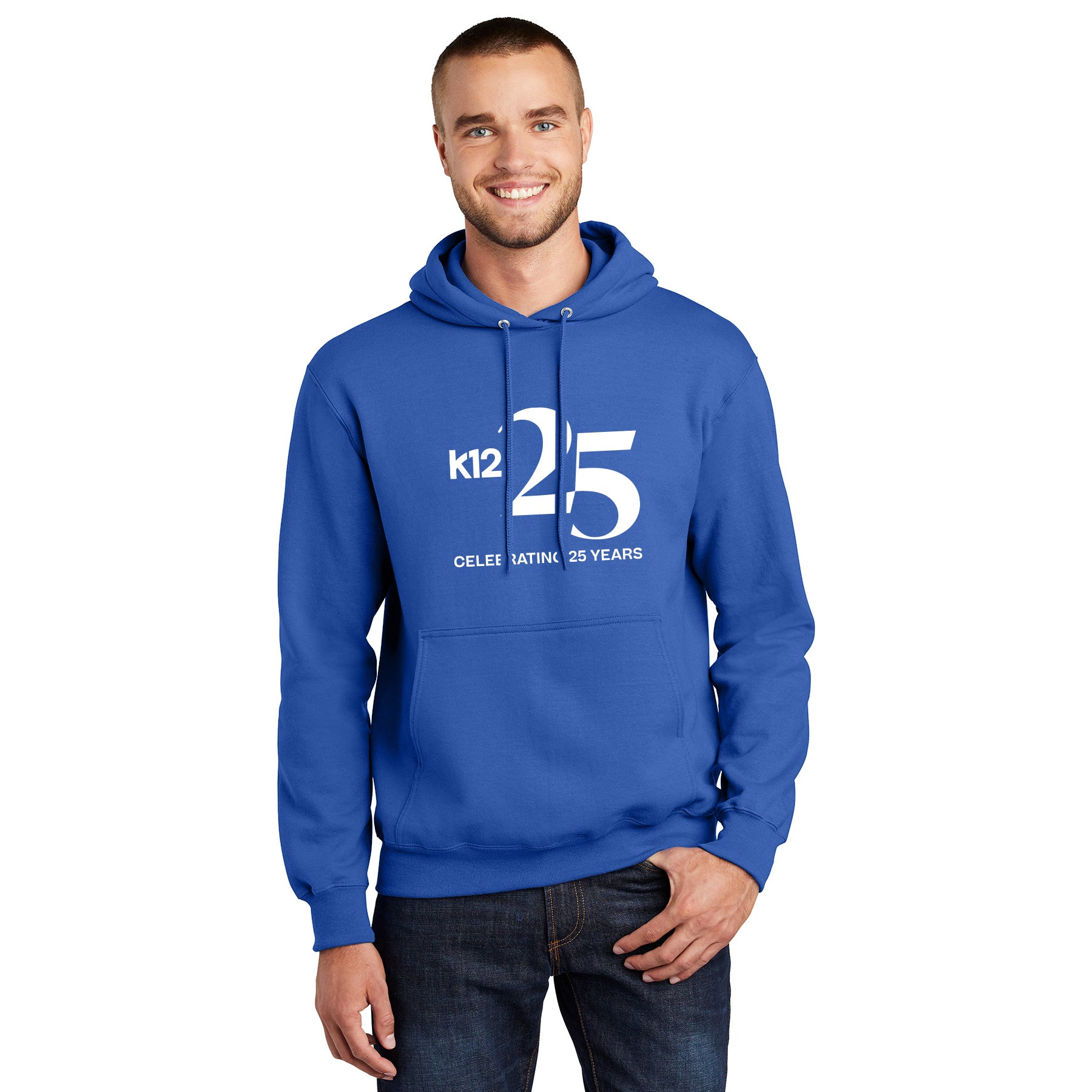 K12 25 YEARS LOGO ESSENTIAL FLEECE PULLOVER HOODED SWEATSHIRT