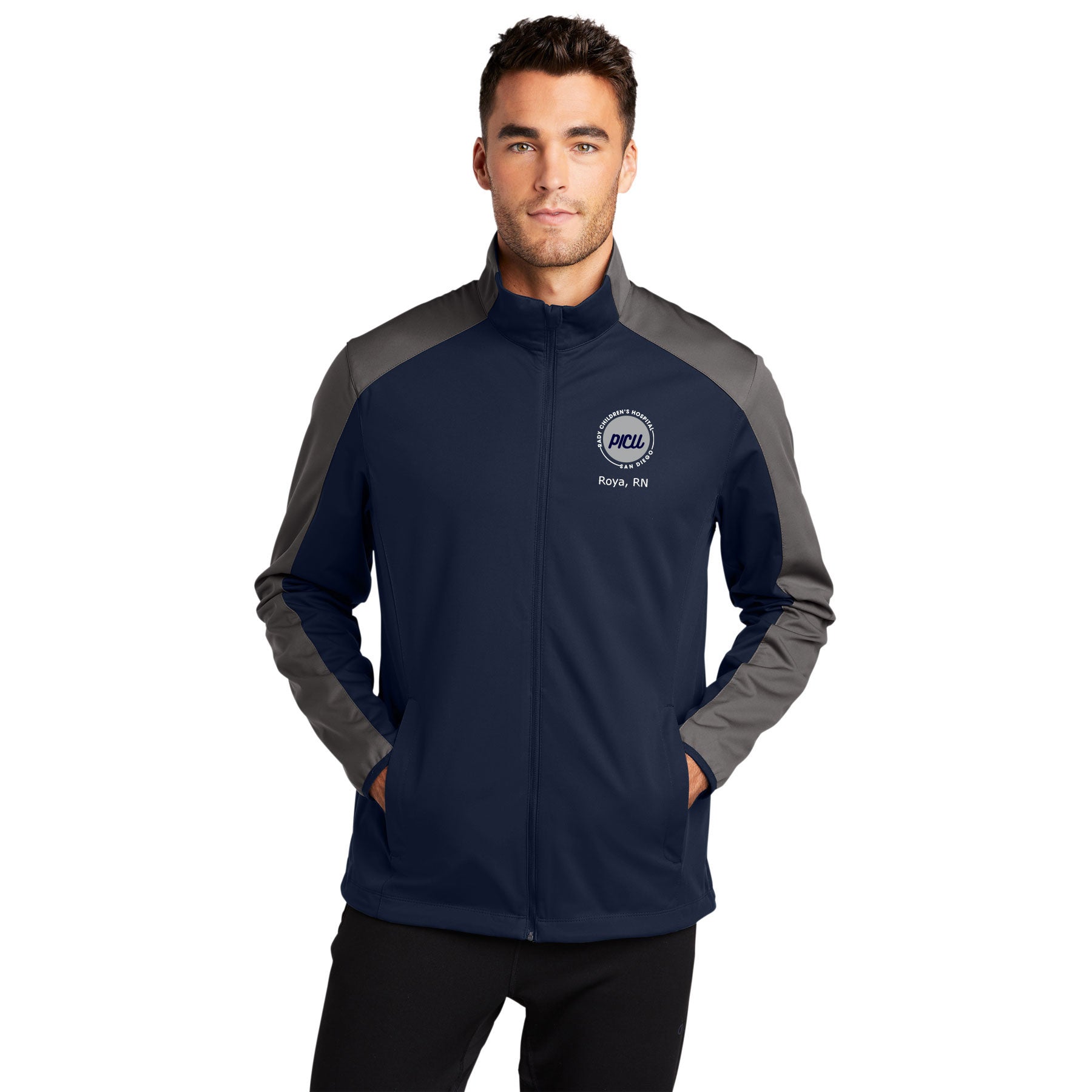 RADY'S PICU PORT AUTHORITY ACTIVE COLORBLOCK SOFT SHELL JACKET