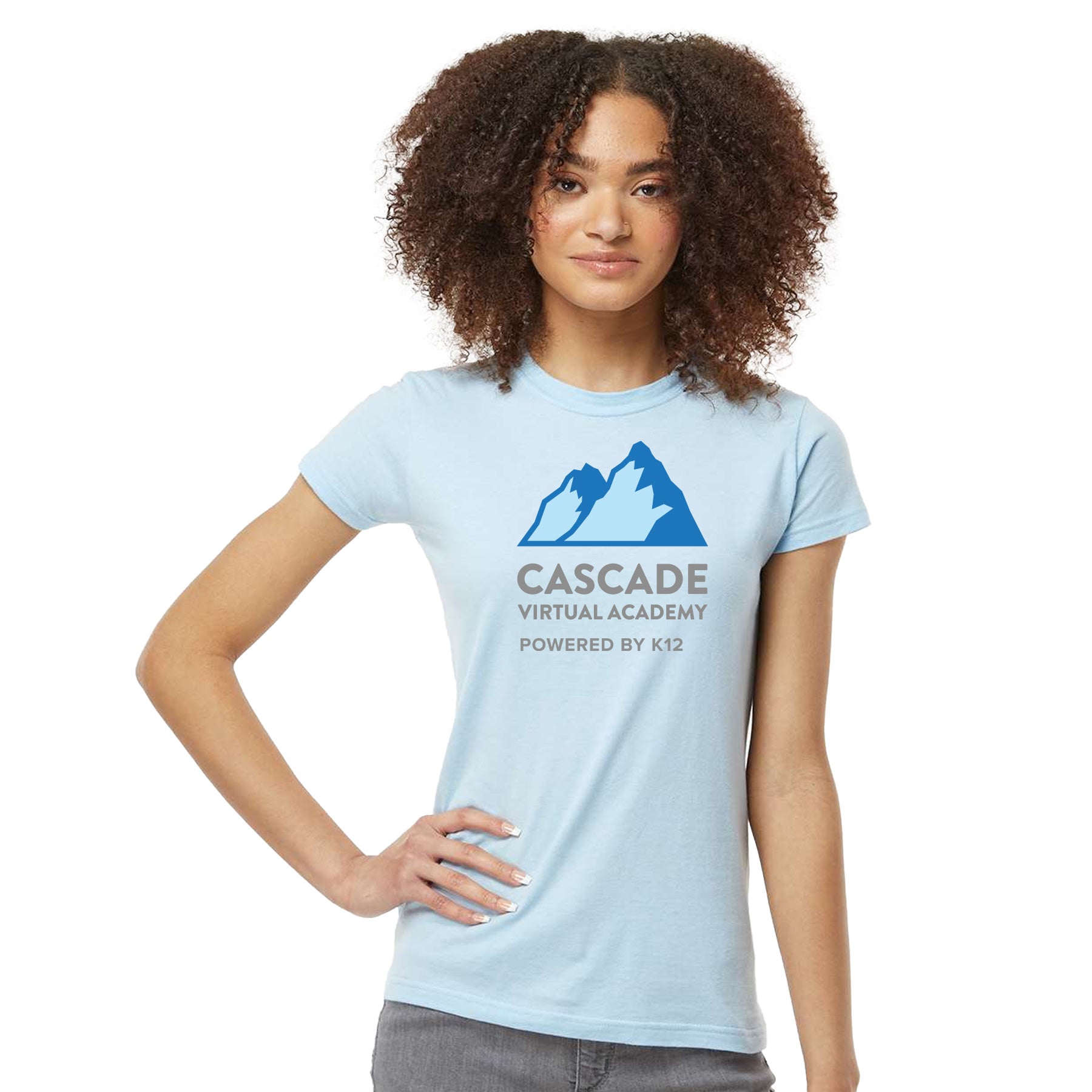 CASCADE VIRTUAL ACADEMY LOGO SLIM FIT JERSEY TEE