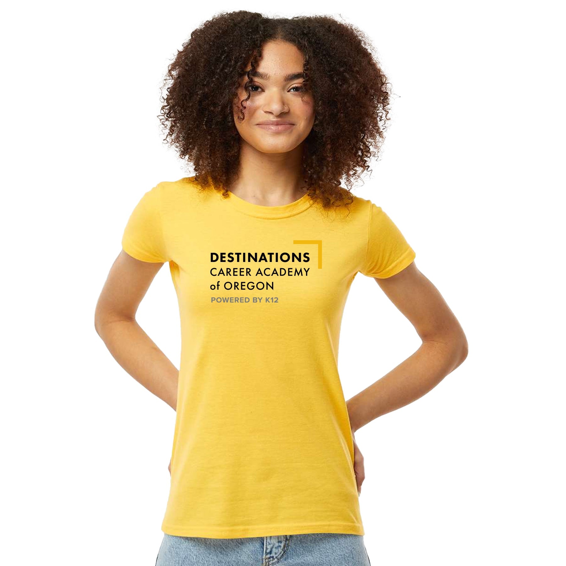 DESTINATIONS CAREER ACADEMY LOGO SLIM FIT JERSEY TEE
