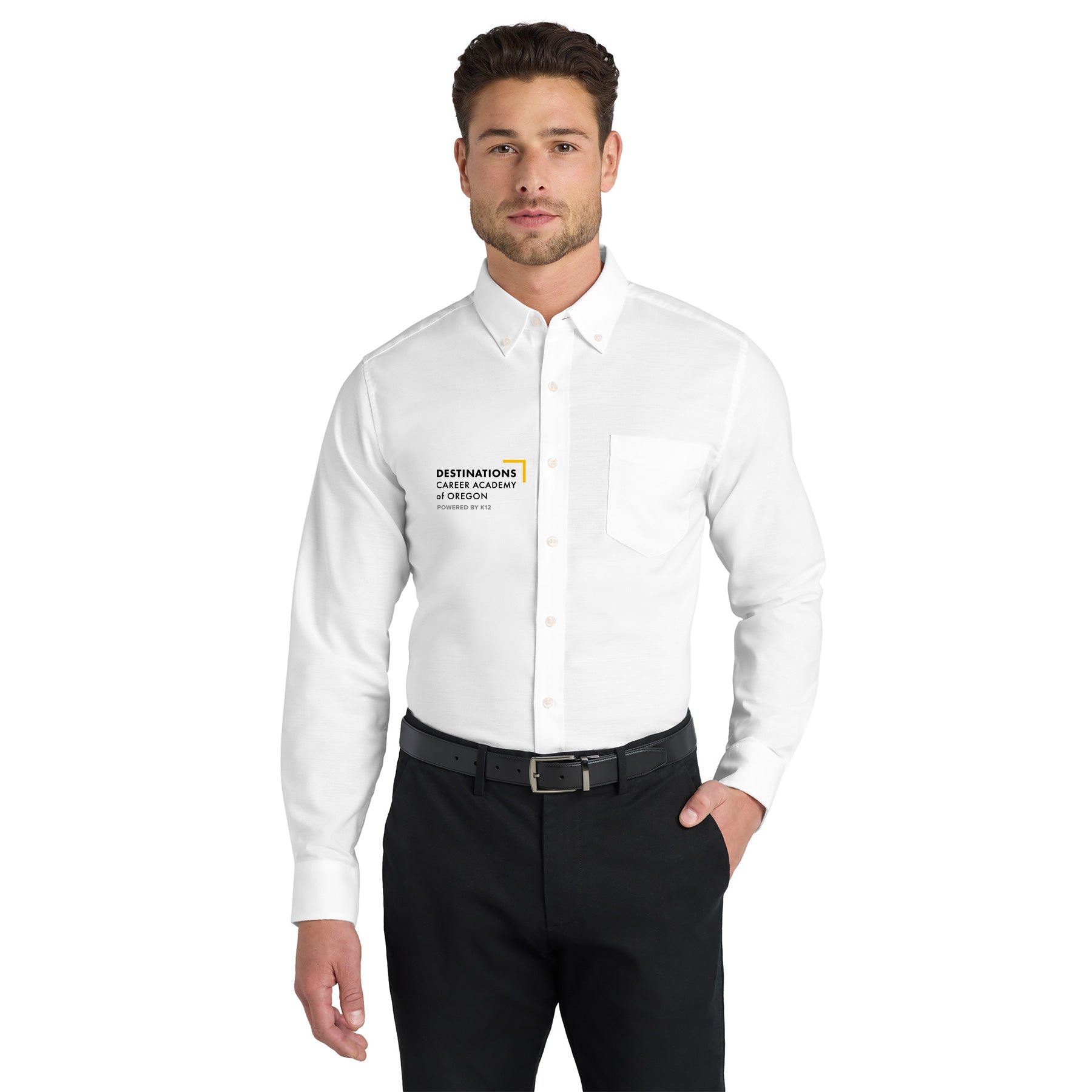 DESTINATIONS CAREER ACADEMY LOGO SUPERPRO OXFORD SHIRT
