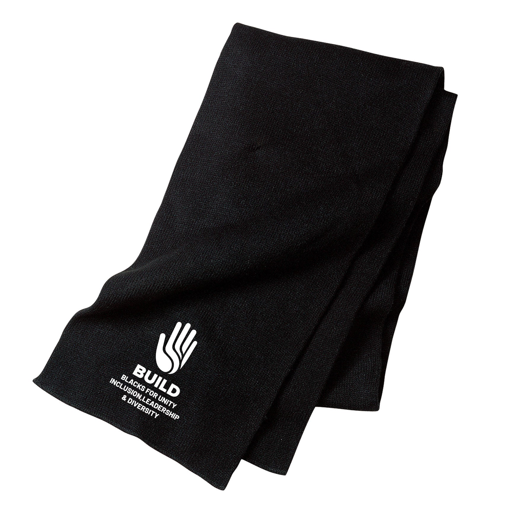 BUILD LOGO KNITTED SCARF