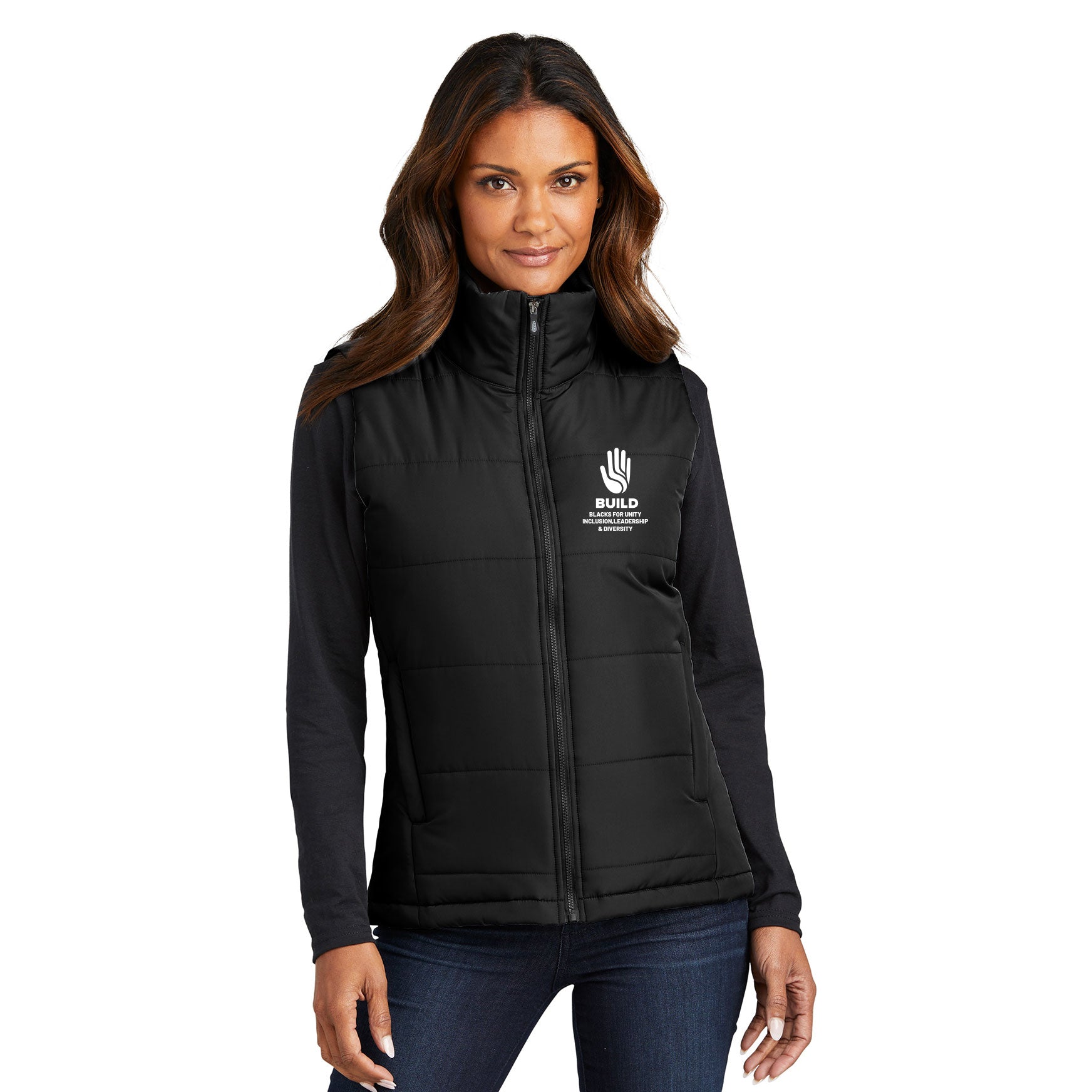 BUILD LOGO WOMEN'S PUFFER VEST