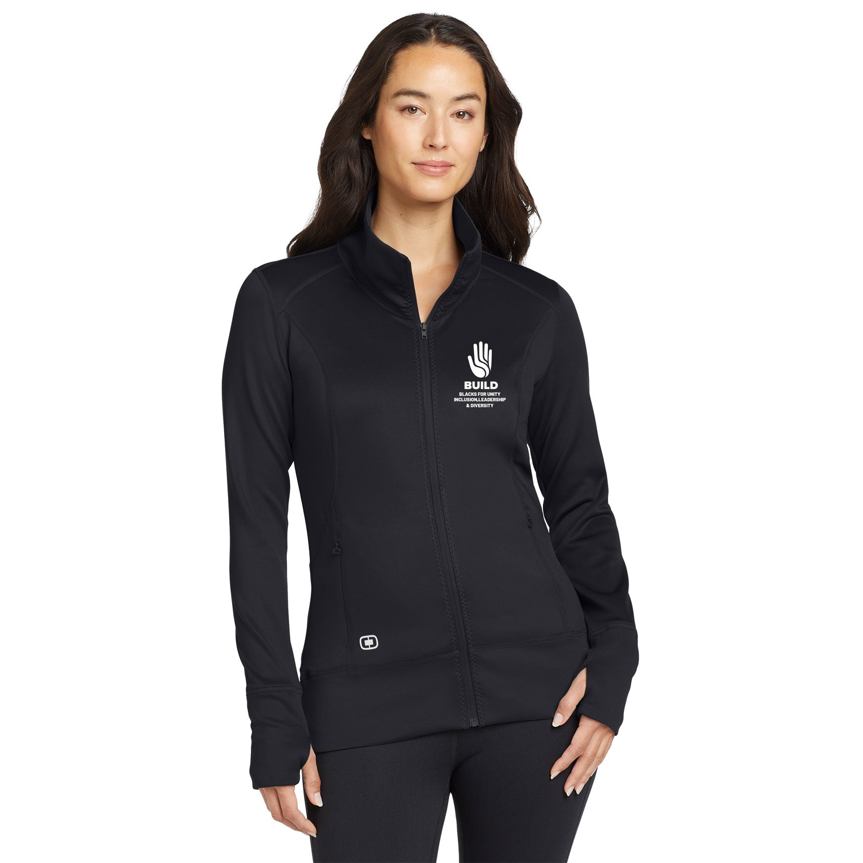 BUILD LOGO LEFT CHEST BLOCK OGIO ENDURANCE LADIES FULCRUM FULL-ZIP