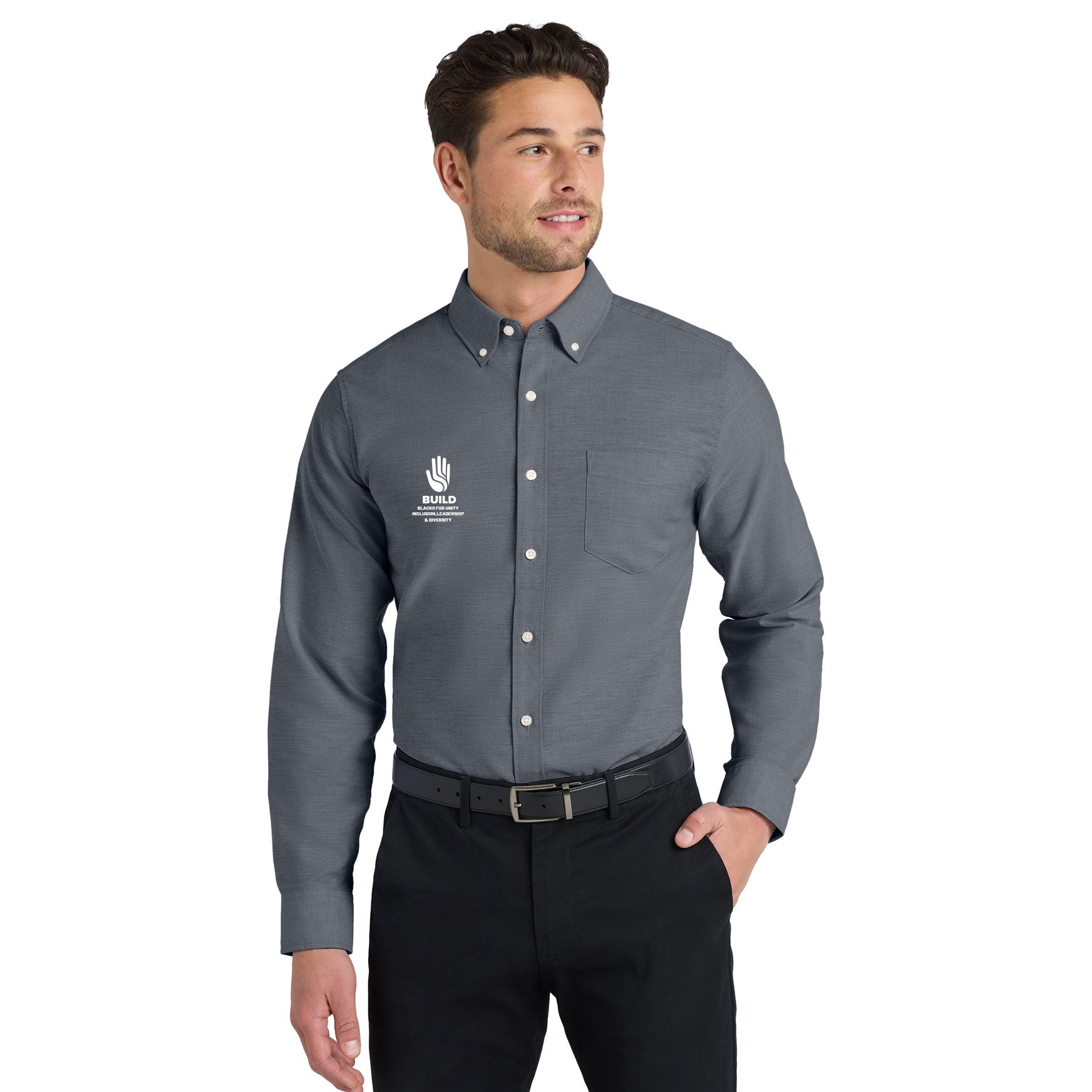 BUILD LOGO SUPERPRO OXFORD SHIRT