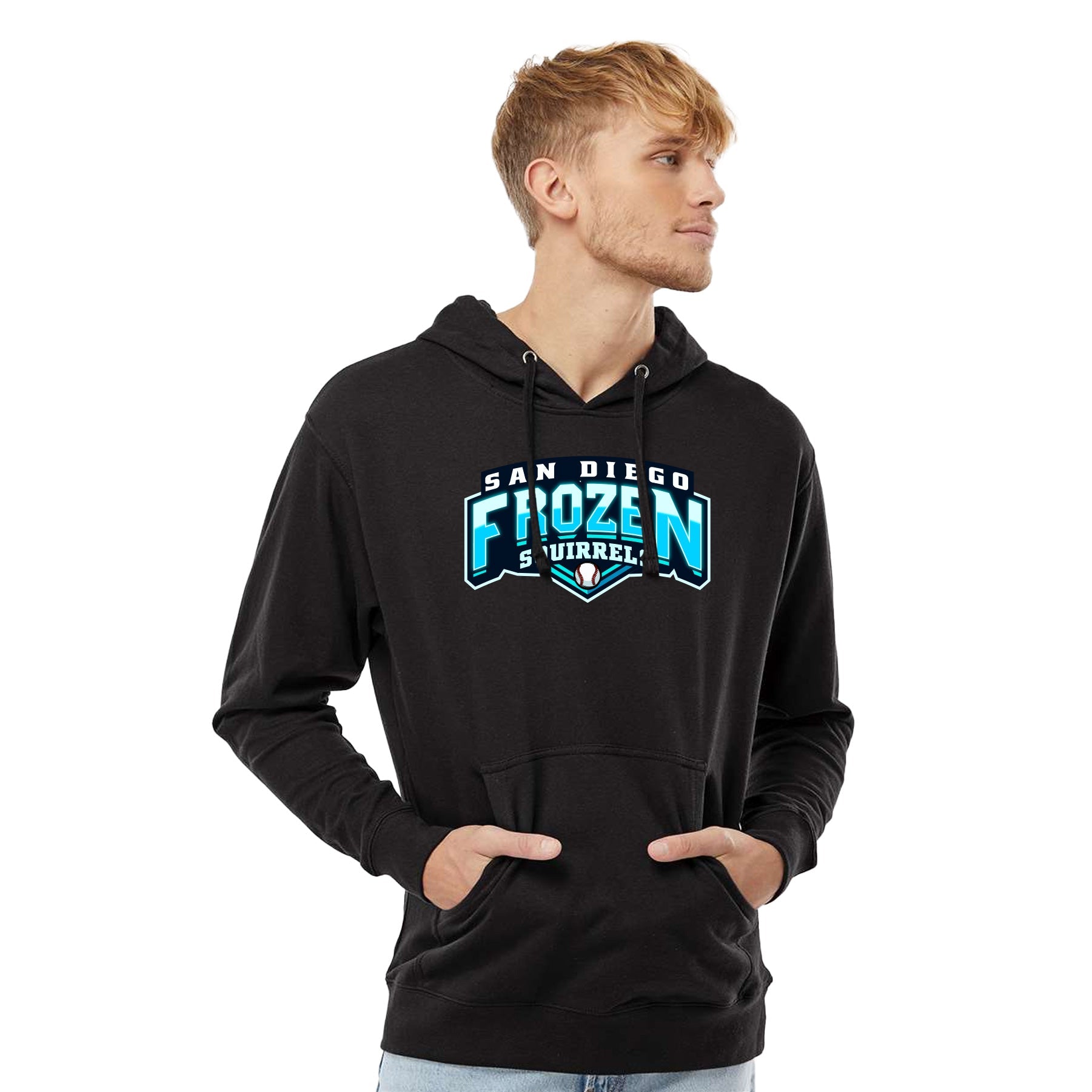 FROZEN SQUIRRELS WORDMARK MIDWEIGHT HOODED SWEATSHIRT