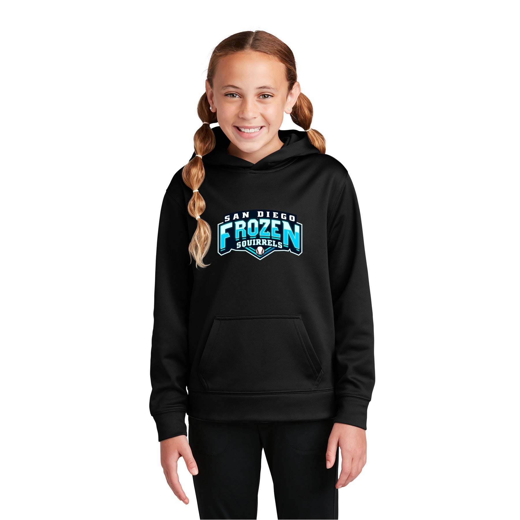 FROZEN SQUIRRELS WORDMARK PERFORMANCE HOODED SWEATSHIRT