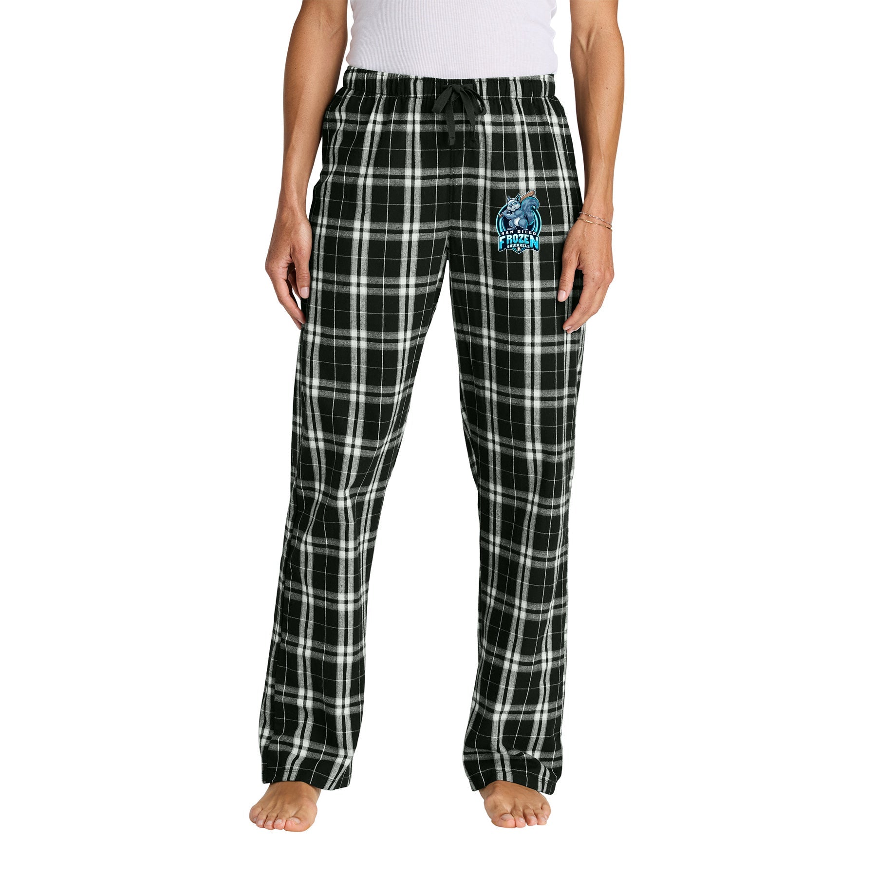 FROZEN SQUIRRELS SHIELD WOMEN'S FLANNEL PLAID PANT