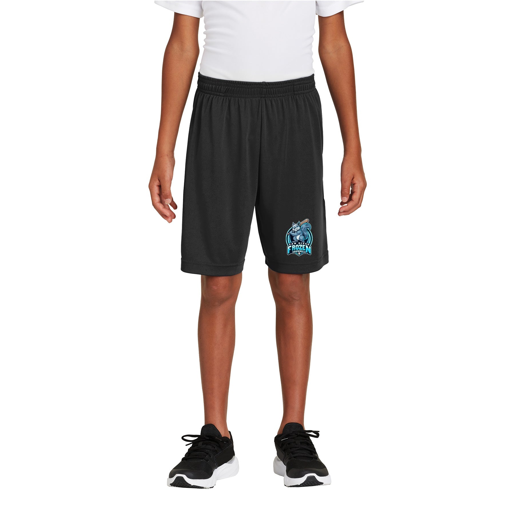 FROZEN SQUIRRELS SHIELD YOUTH POSICHARGE COMPETITOR POCKETED SHORT