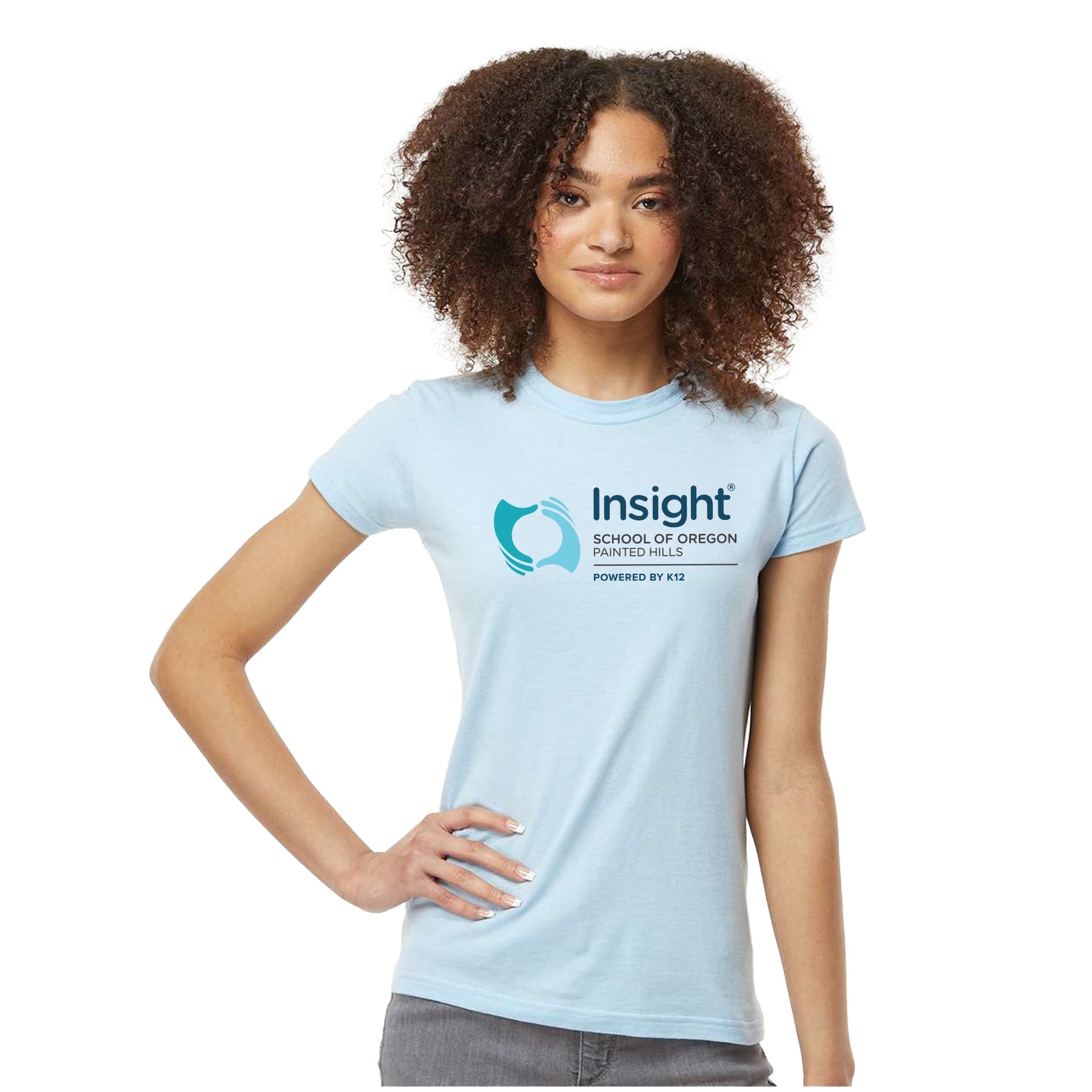 INSIGHT SCHOOL OF OREGON LOGO SLIM FIT JERSEY TEE