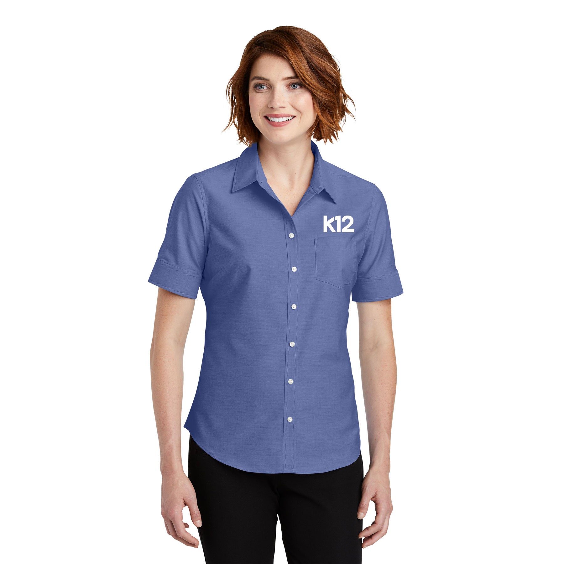 K12 LOGO SHORT SLEEVE SUPERPRO OXFORD SHIRT