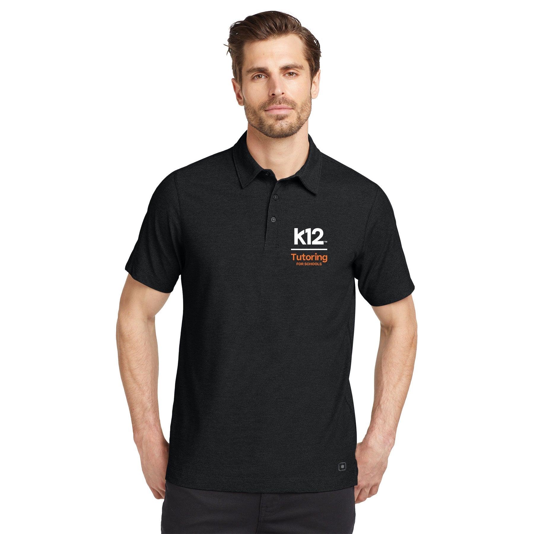 K12 TUTORING FOR SCHOOLS LOGO ONYX POLO - EMBROIDERED