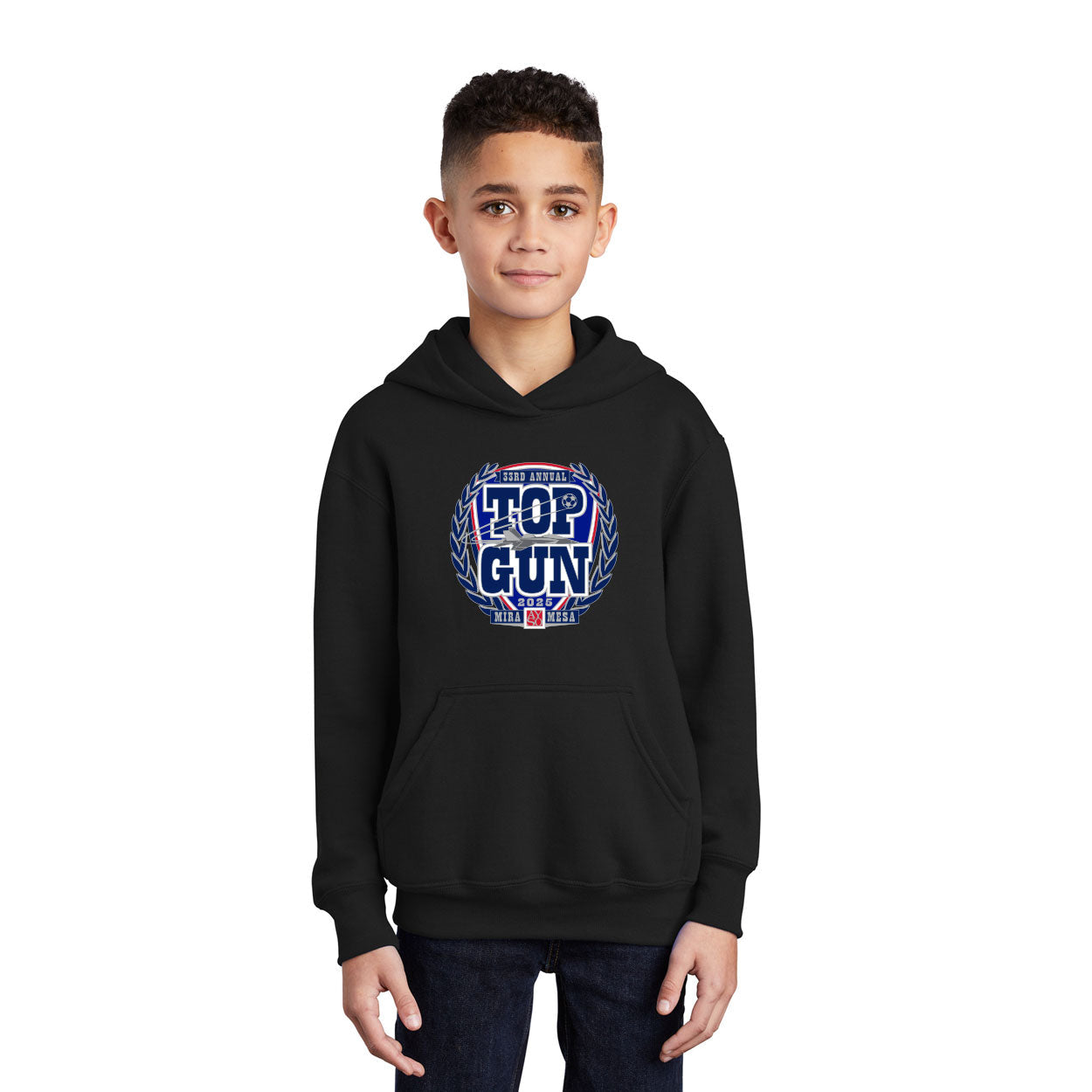 TOP GUN 25 CREST YOUTH CORE FLEECE PULLOVER HOODED SWEATSHIRT