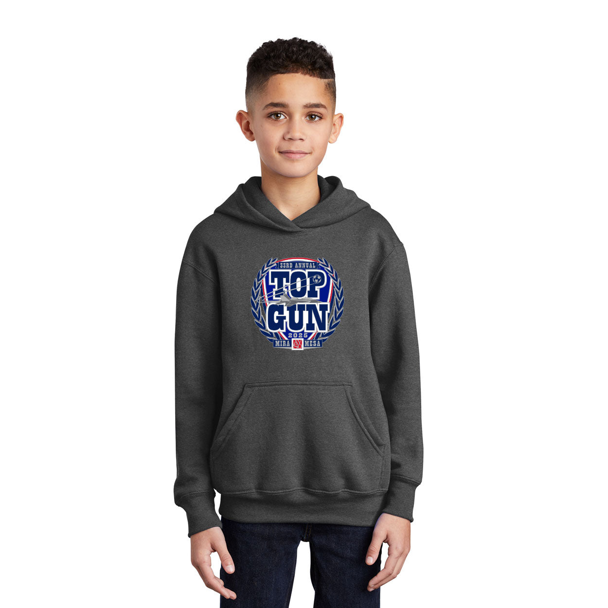 TOP GUN 25 CREST YOUTH CORE FLEECE PULLOVER HOODED SWEATSHIRT