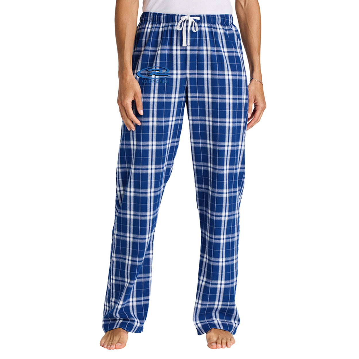 SAN DIEGO RUSH LOGO FLANNEL PLAID PANT - LADIES