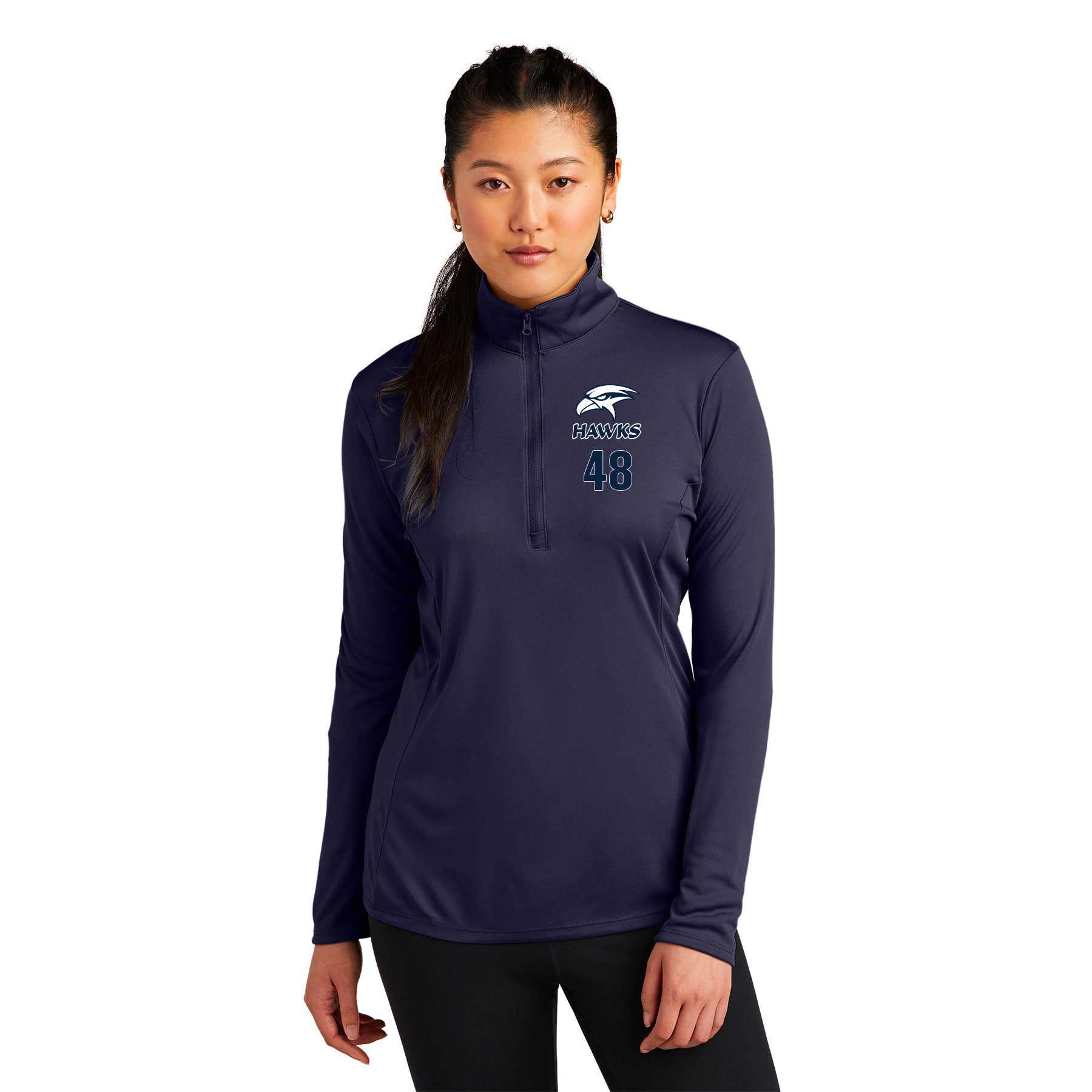 SAN DIEGO HAWKS LOGO LADIES COMPETITOR 1/4-ZIP PULLOVER