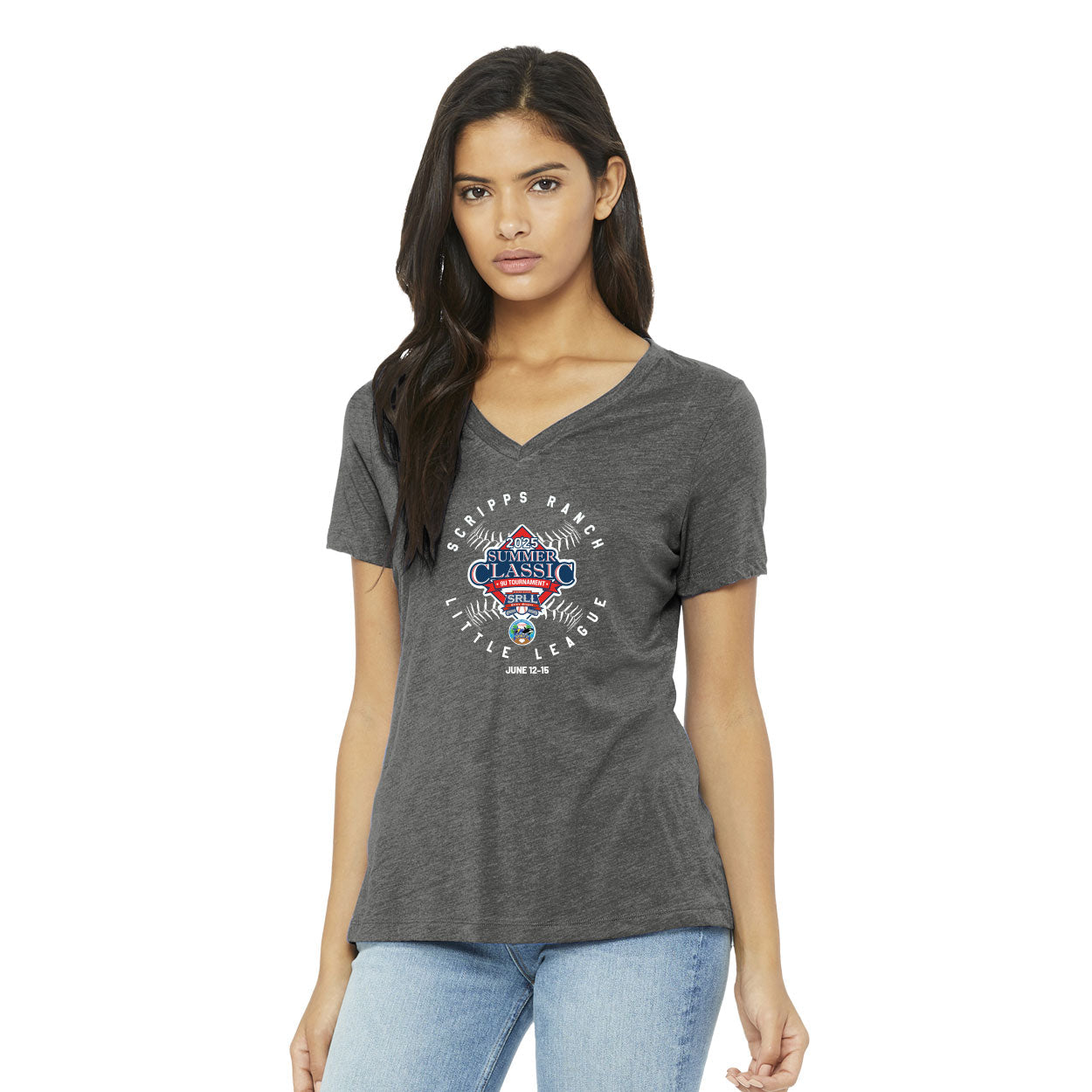 SUMMER CLASSIC LOGO RELAXED TRIBLEND V-NECK TEE