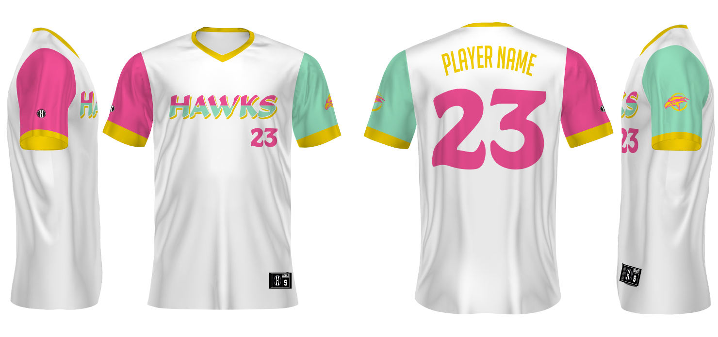 SD HAWKS CITY CONNECT FREESTYLE SUBLIMATED LIGHTWEIGHT V-NECK JERSEY