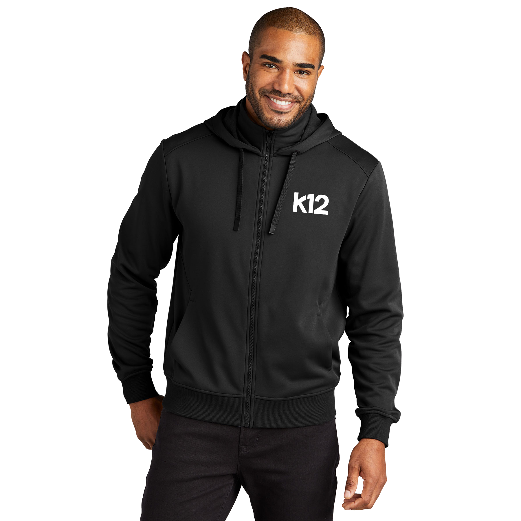 K12 LOGO SMOOTH FLEECE HOODED JACKET