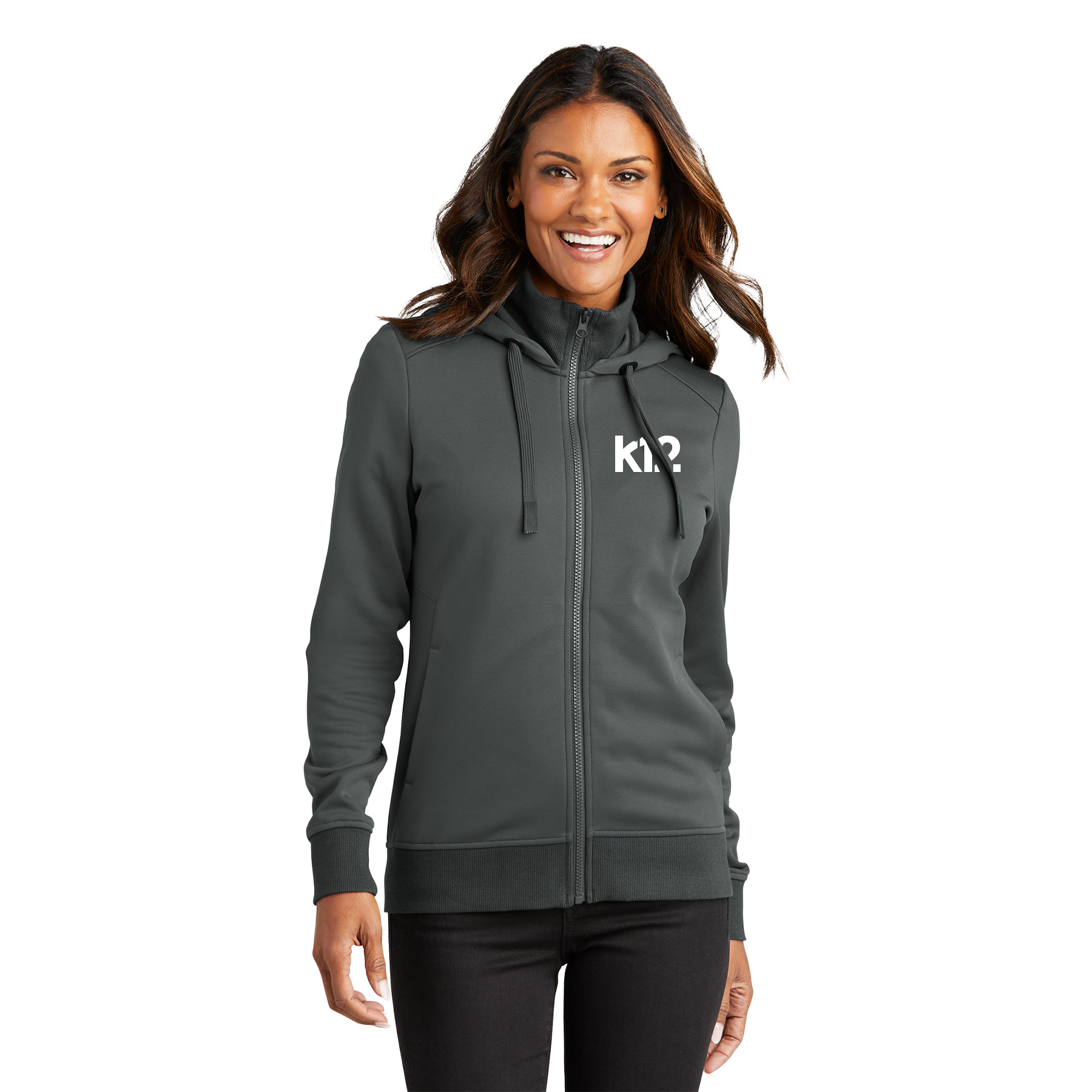 K12 LOGO WOMEN'S SMOOTH FLEECE HOODED JACKET